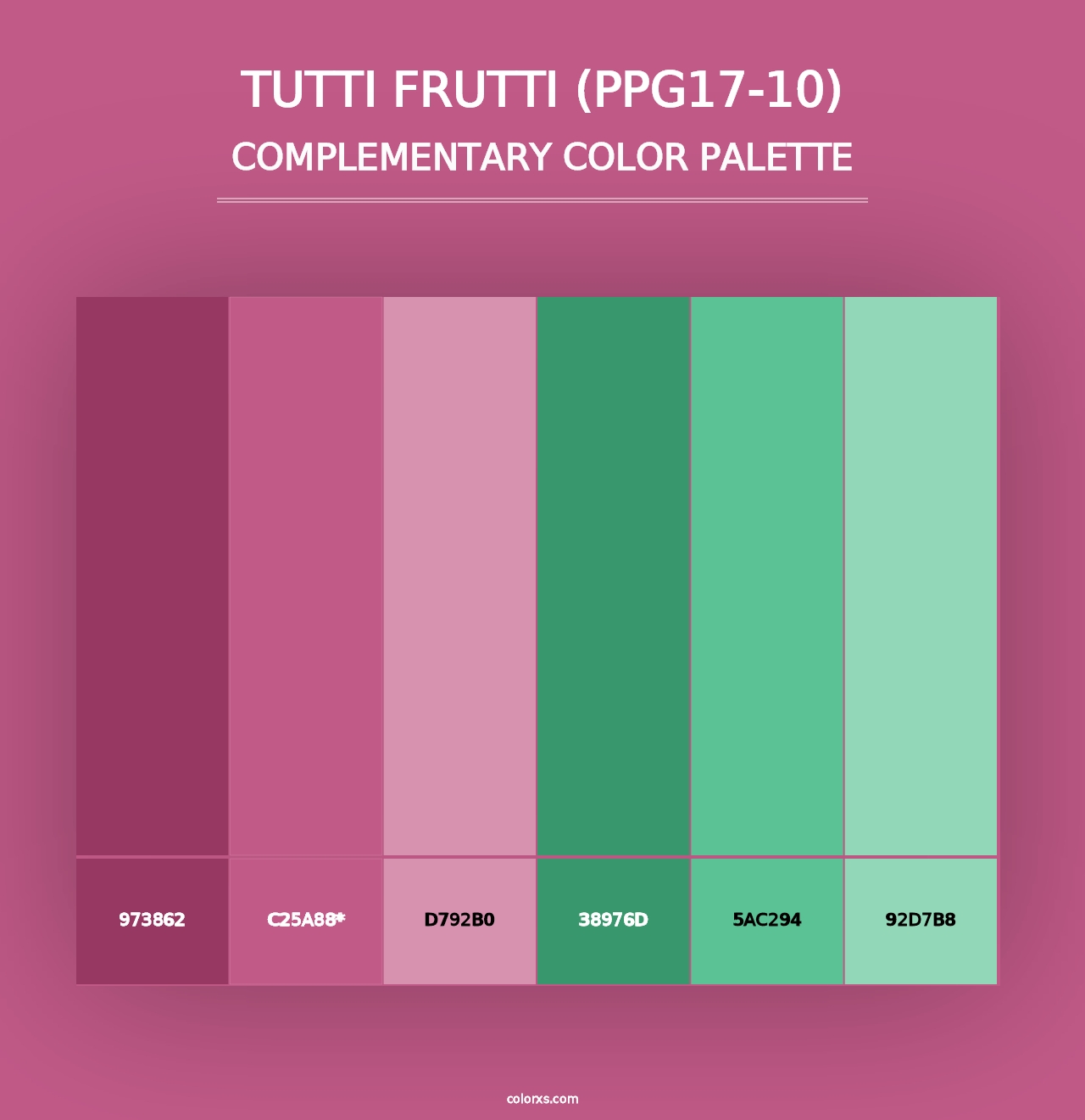 Tutti Frutti (PPG17-10) - Complementary Color Palette