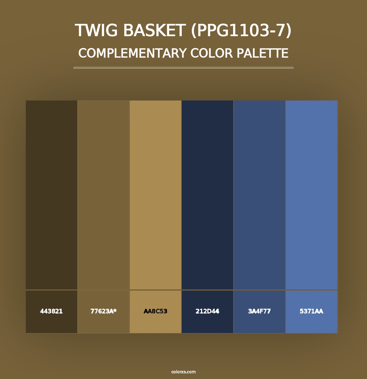 Twig Basket (PPG1103-7) - Complementary Color Palette