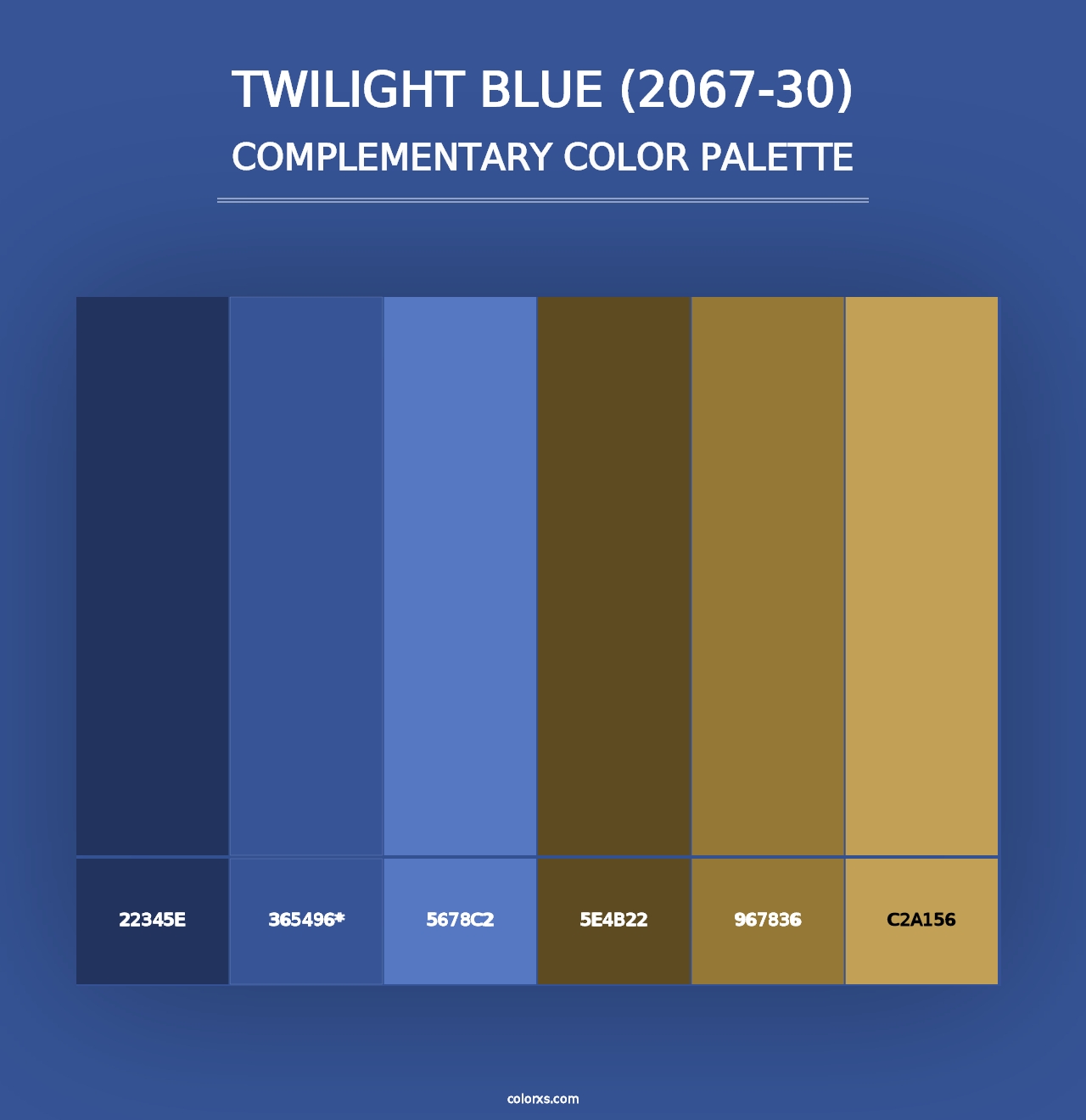 Twilight Blue (2067-30) - Complementary Color Palette