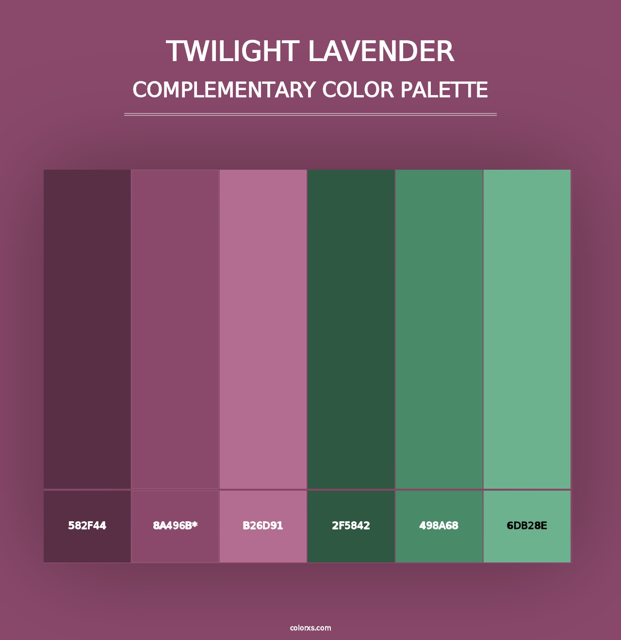 Twilight Lavender - Complementary Color Palette