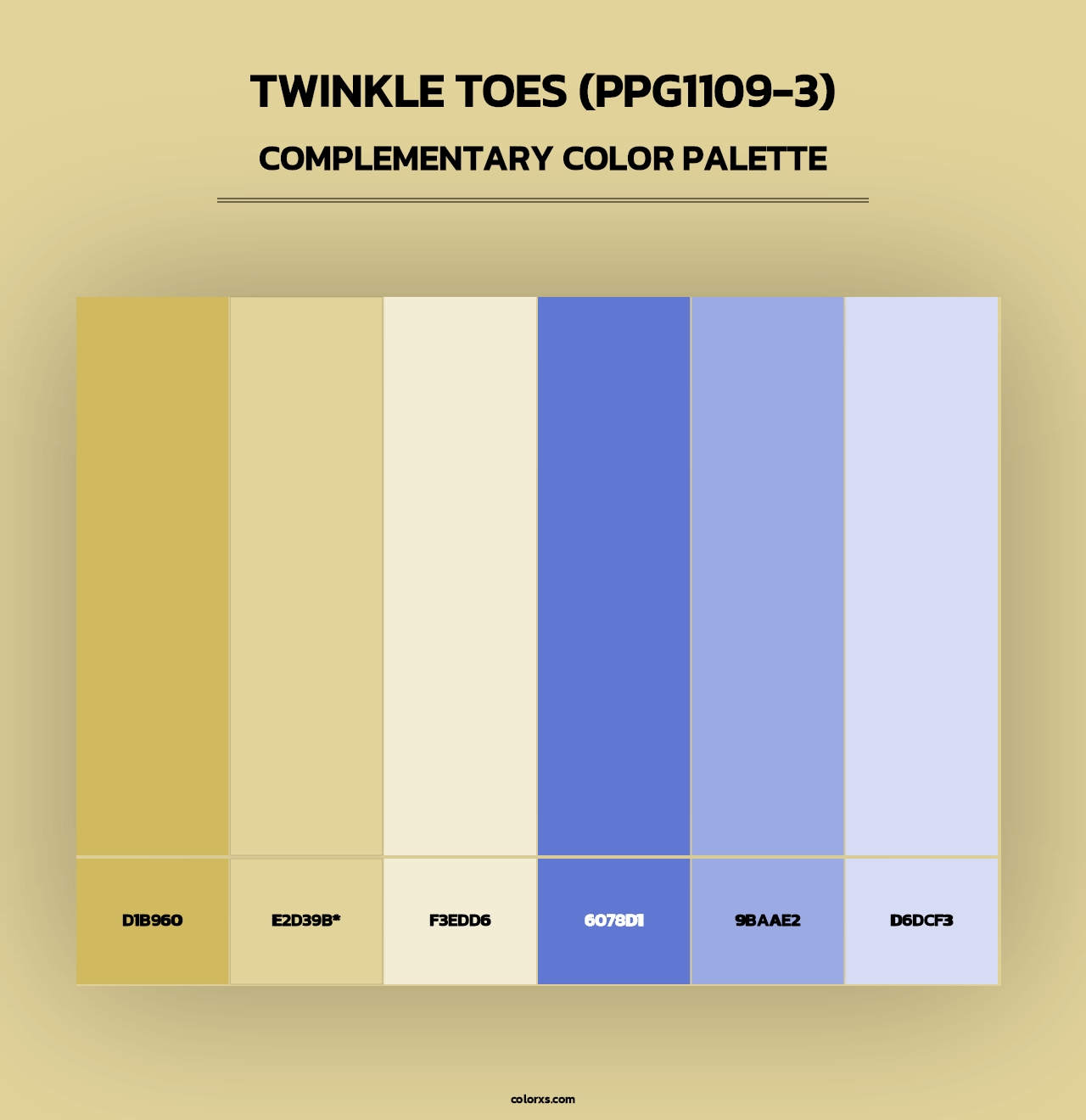 Twinkle Toes (PPG1109-3) - Complementary Color Palette