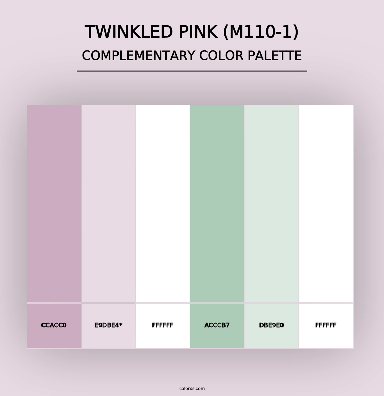 Twinkled Pink (M110-1) - Complementary Color Palette