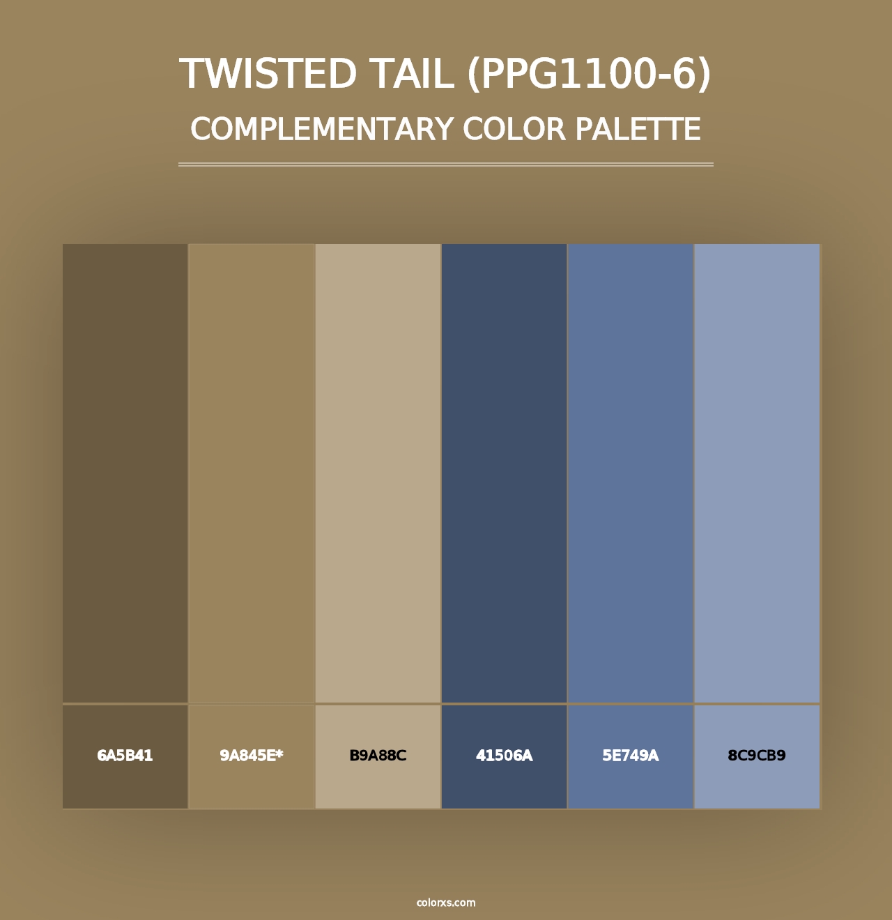 Twisted Tail (PPG1100-6) - Complementary Color Palette