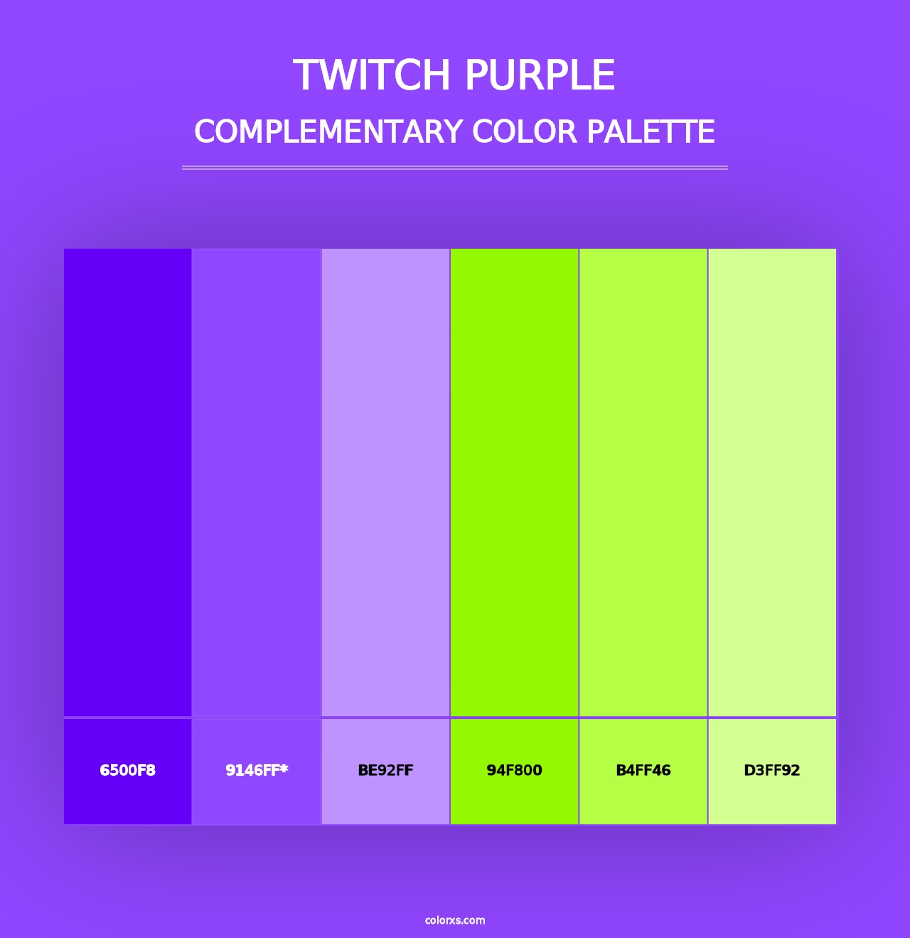 Twitch Purple - Complementary Color Palette