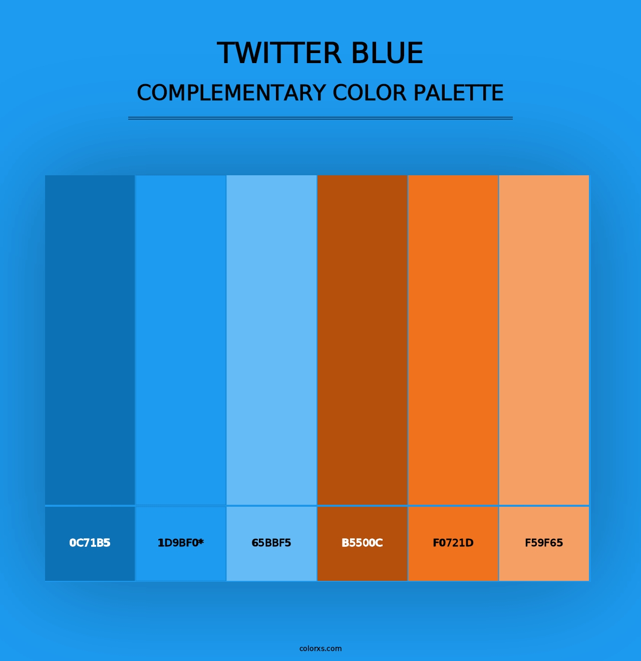 Twitter Blue - Complementary Color Palette