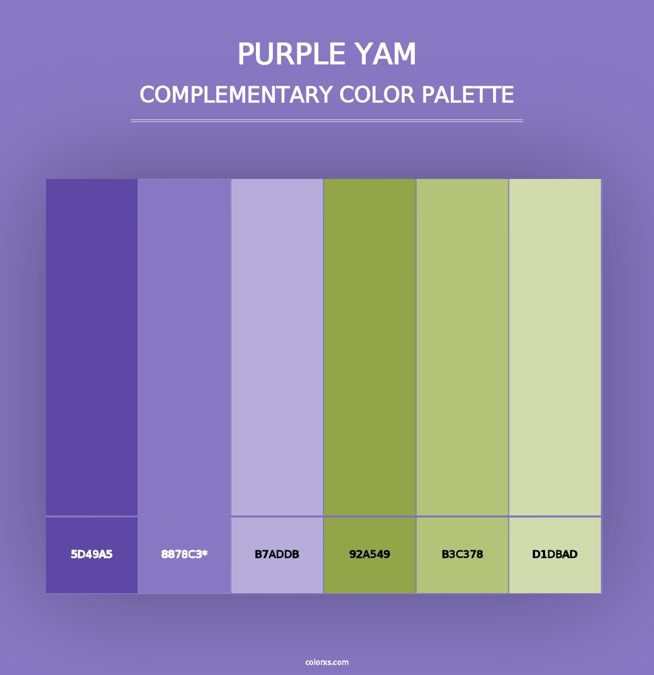 Purple Yam - Complementary Color Palette