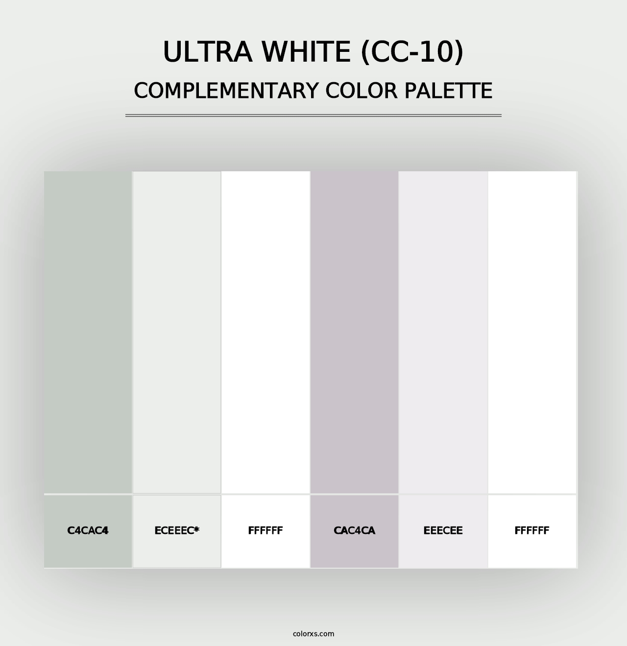 Ultra White (CC-10) - Complementary Color Palette