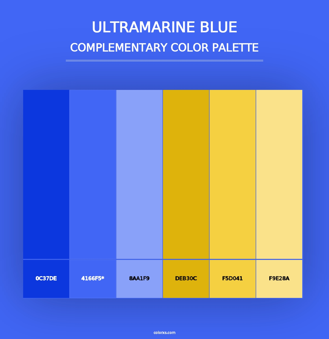 Ultramarine Blue - Complementary Color Palette