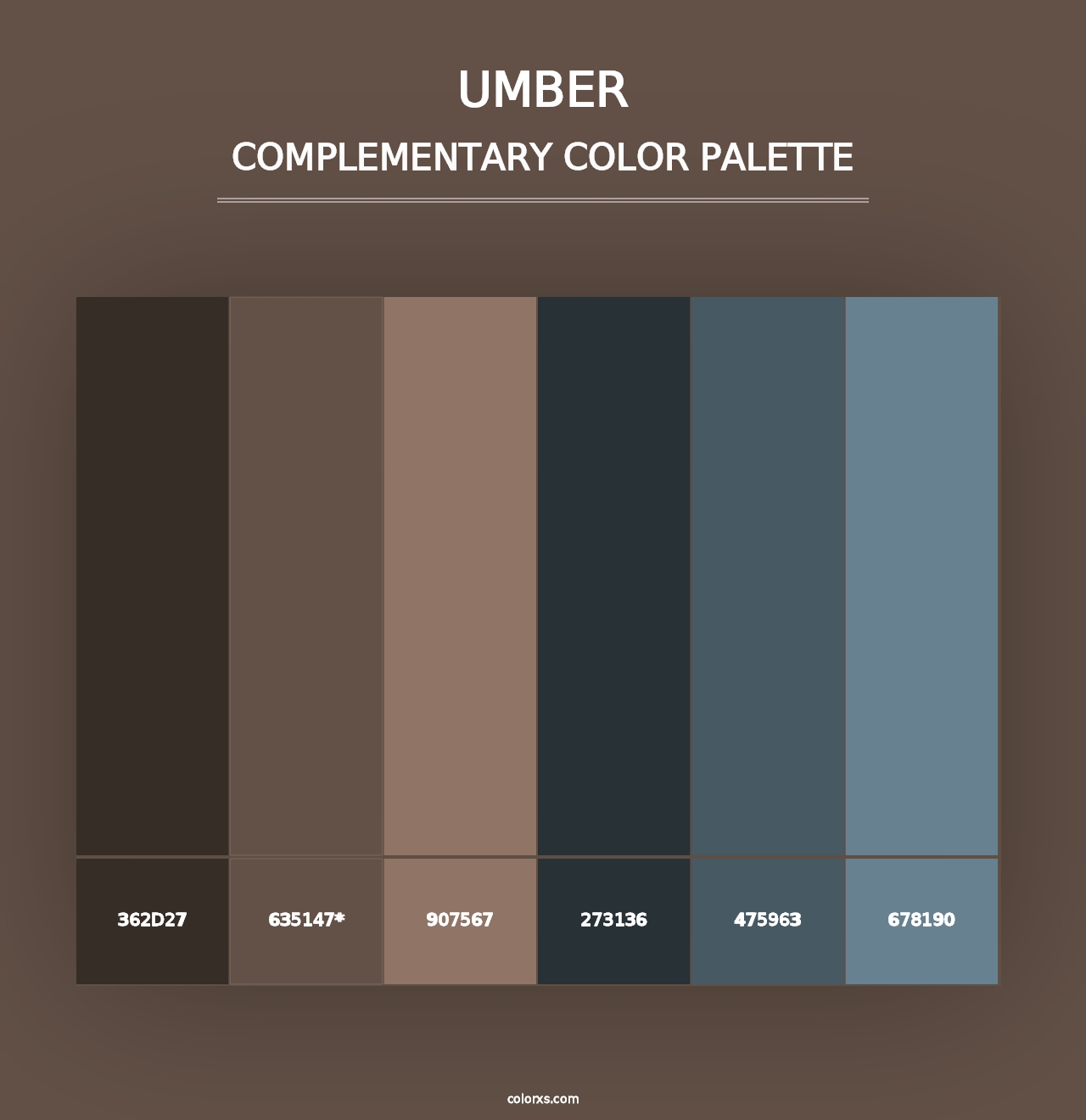 Umber - Complementary Color Palette