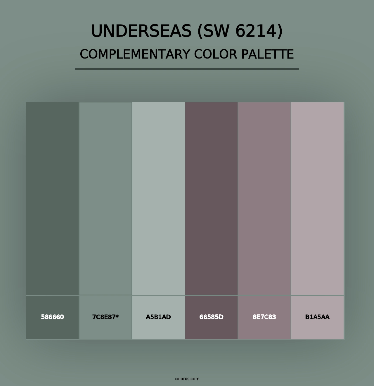 Underseas (SW 6214) - Complementary Color Palette