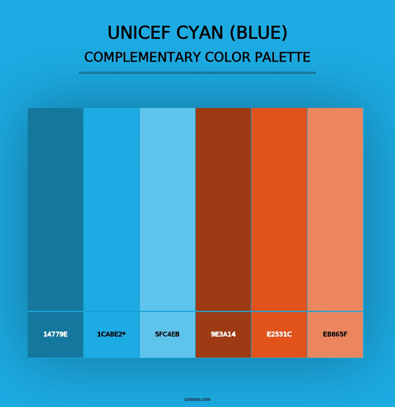 UNICEF Cyan (Blue) - Complementary Color Palette