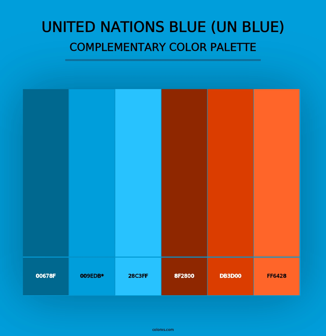 United Nations Blue (UN Blue) - Complementary Color Palette