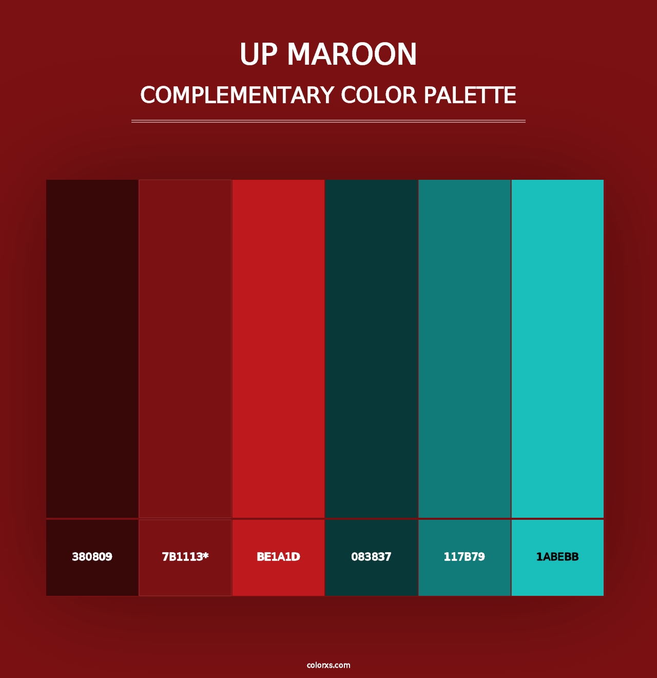 UP Maroon - Complementary Color Palette