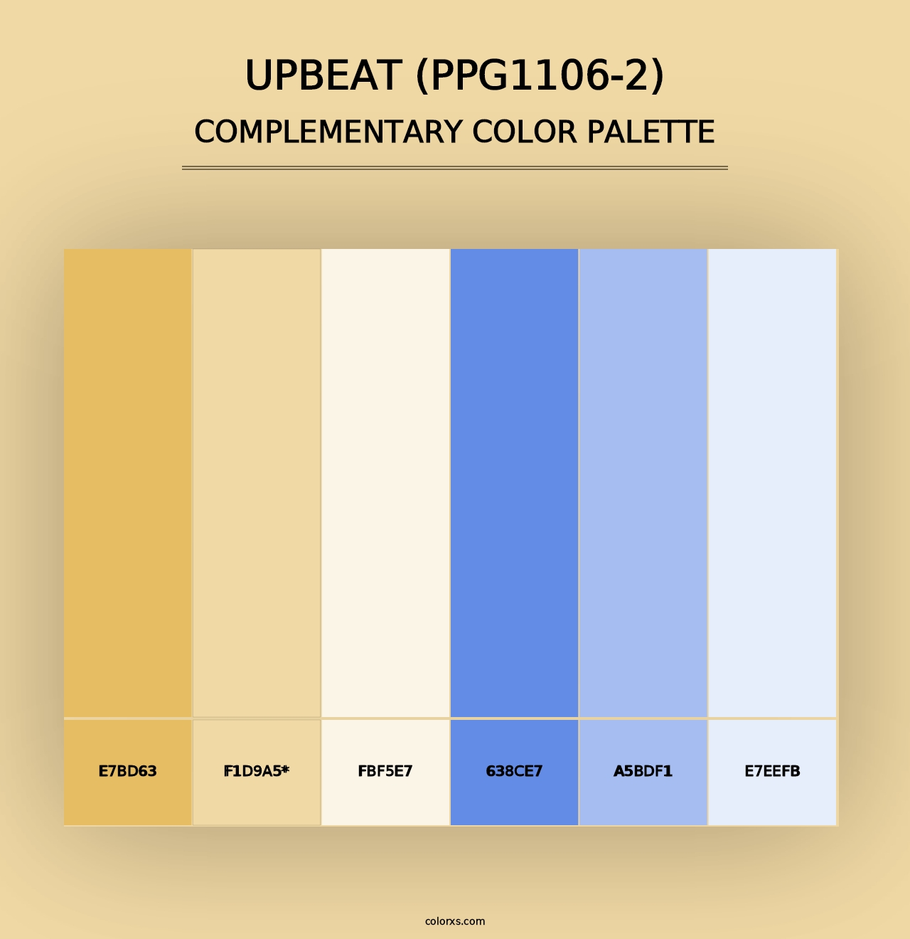 Upbeat (PPG1106-2) - Complementary Color Palette