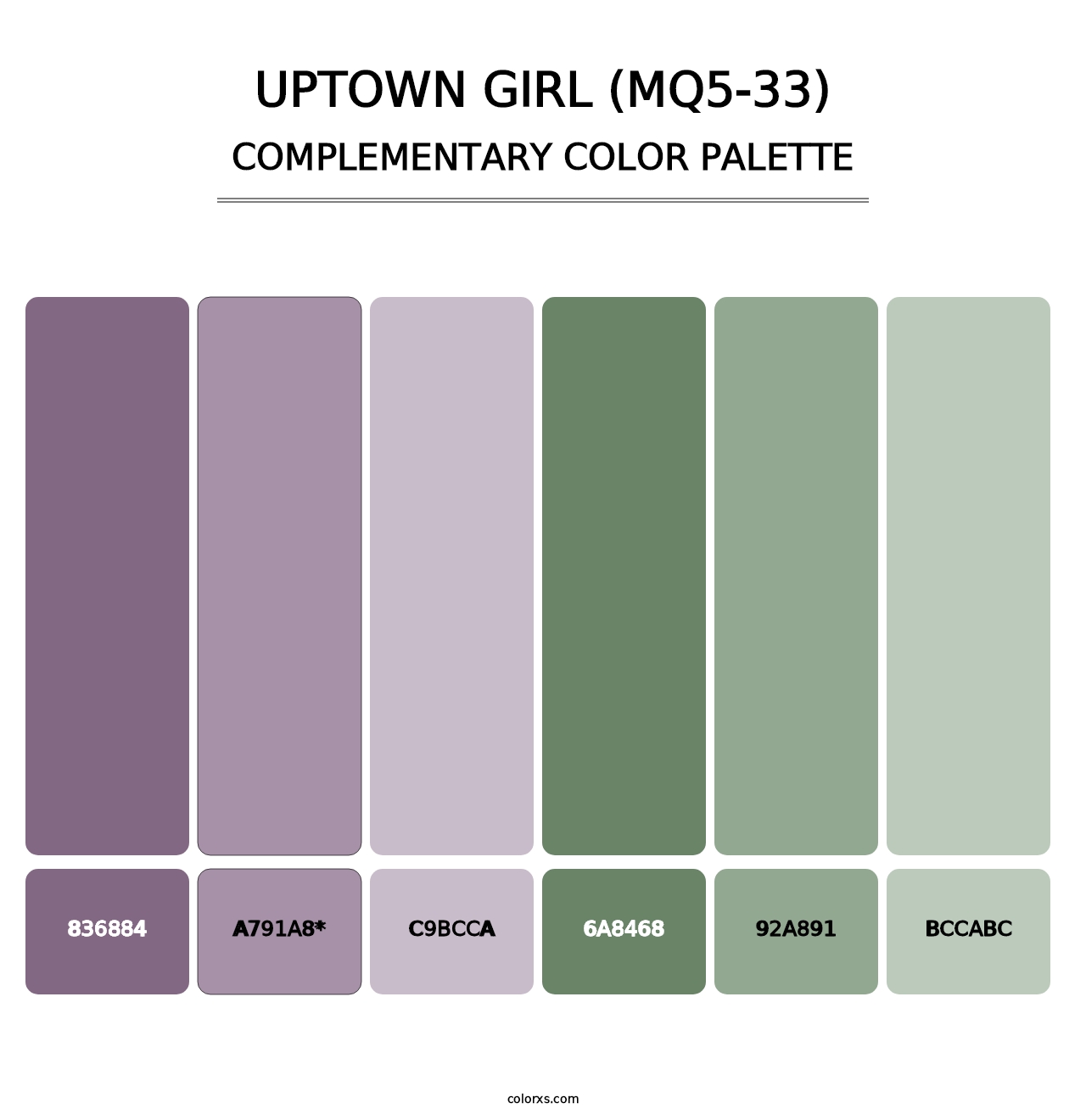 Uptown Girl (MQ5-33) - Complementary Color Palette