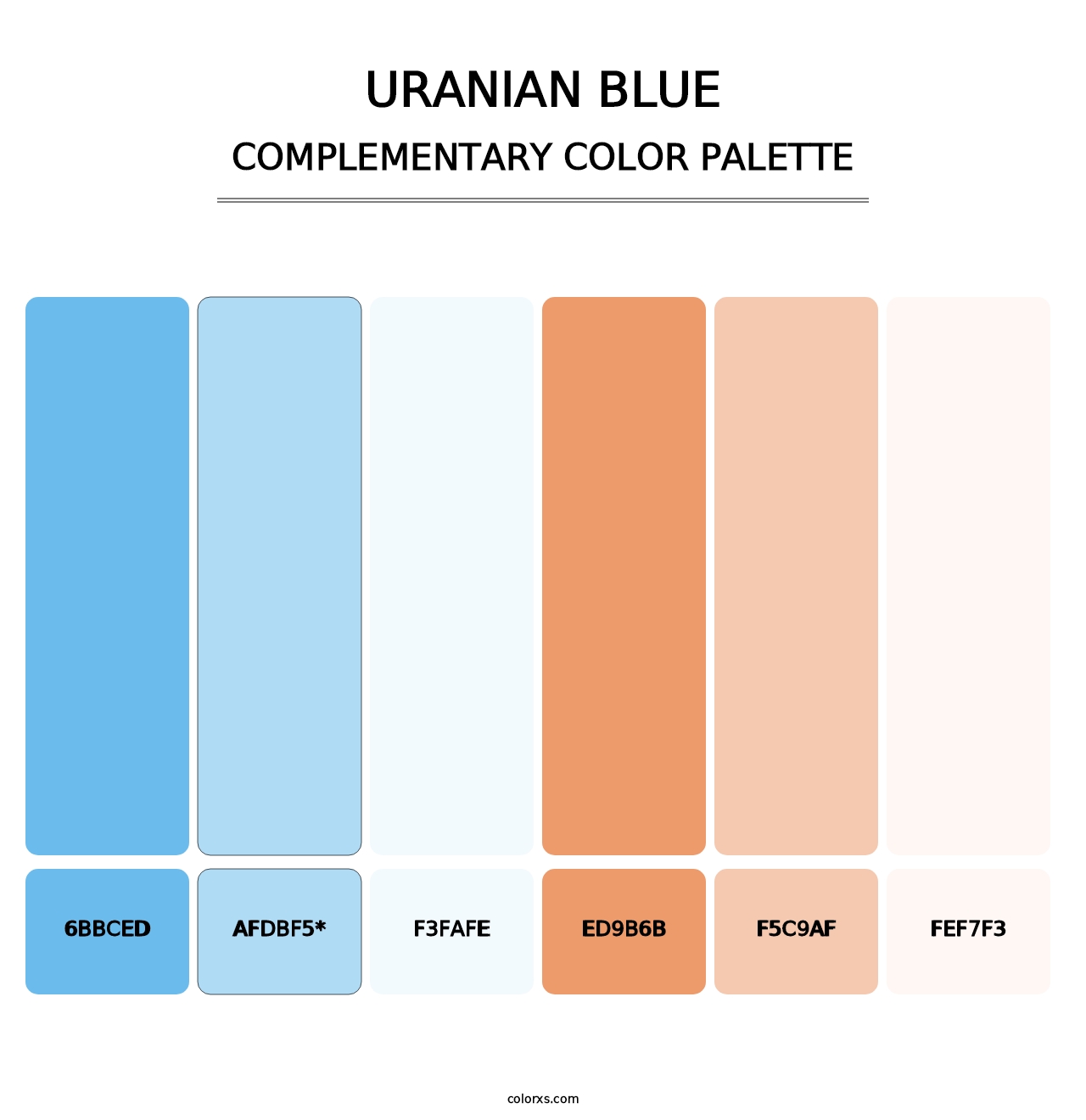 Uranian Blue - Complementary Color Palette