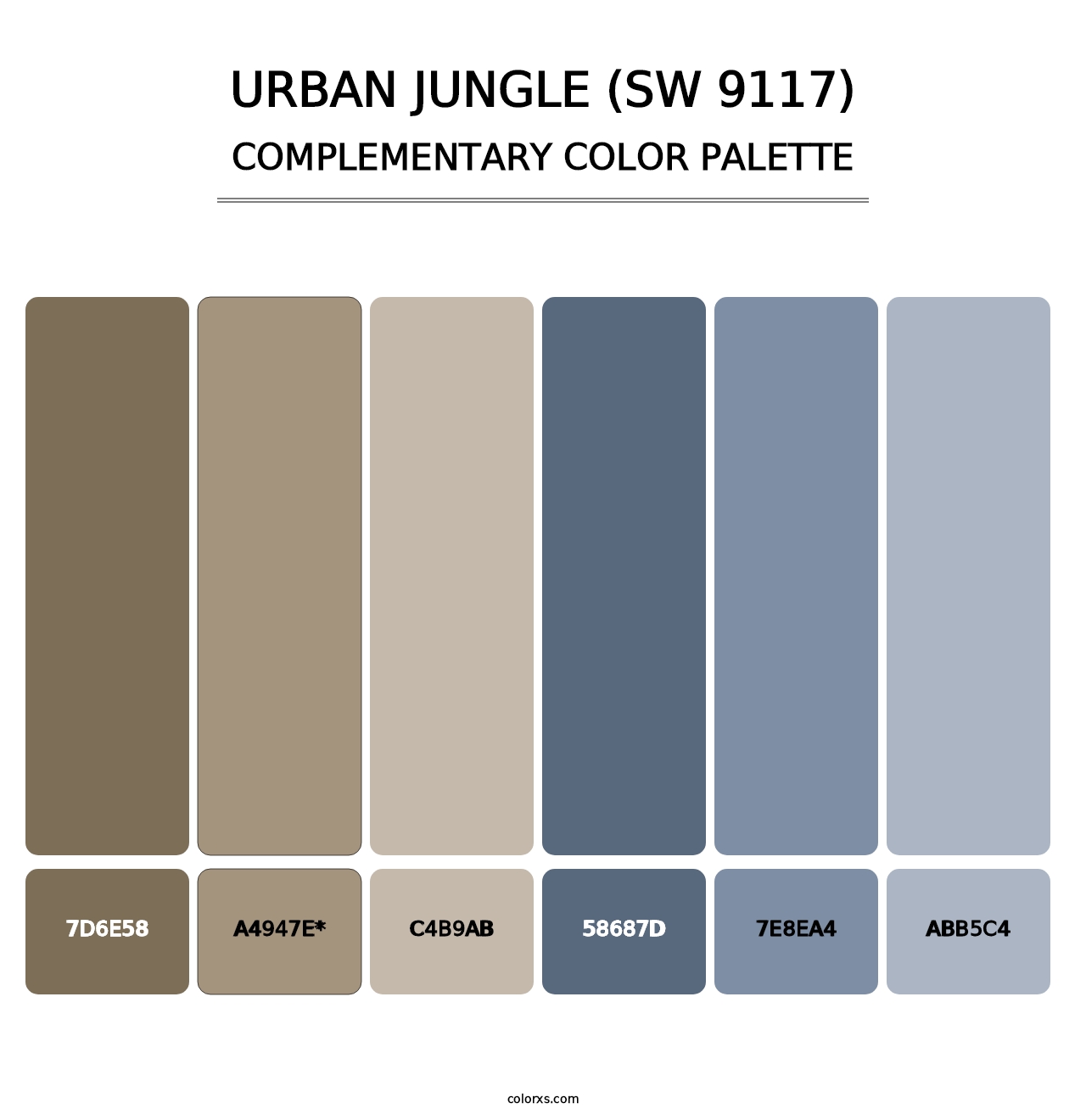 Urban Jungle (SW 9117) - Complementary Color Palette