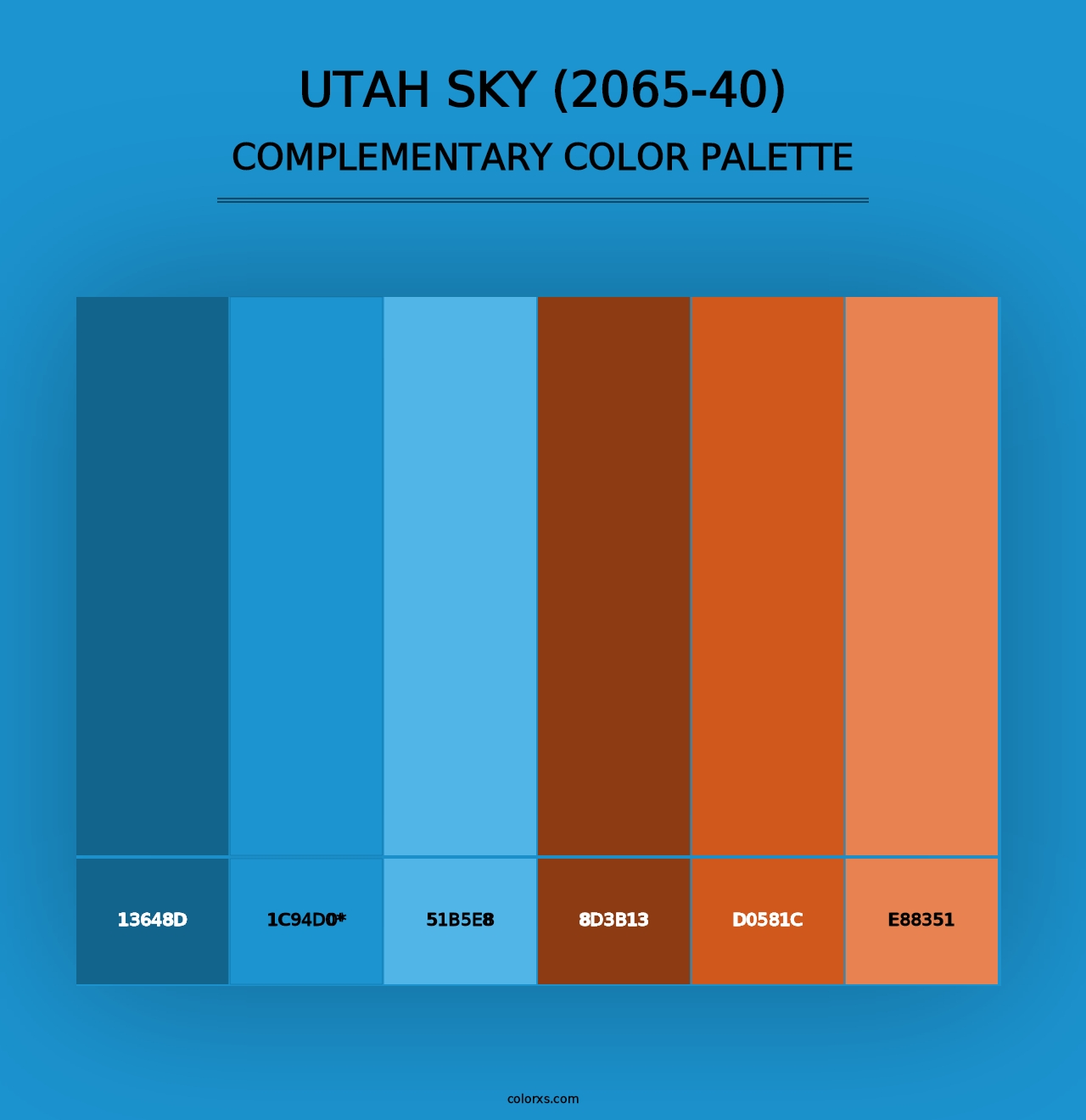 Utah Sky (2065-40) - Complementary Color Palette