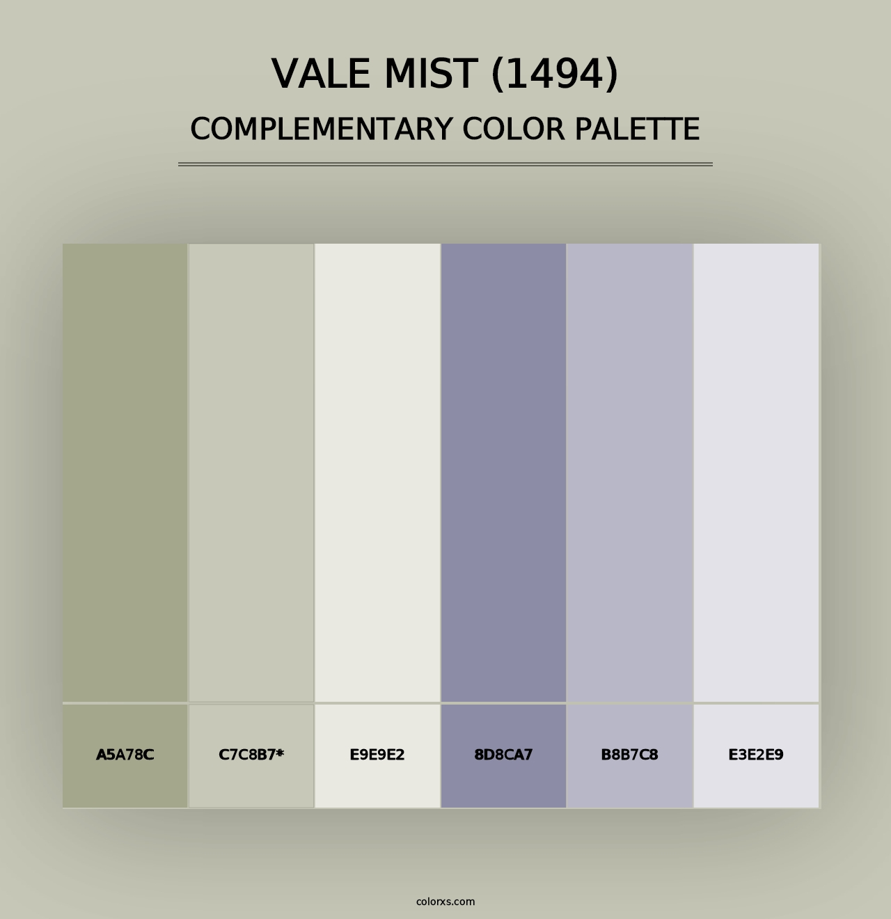 Vale Mist (1494) - Complementary Color Palette