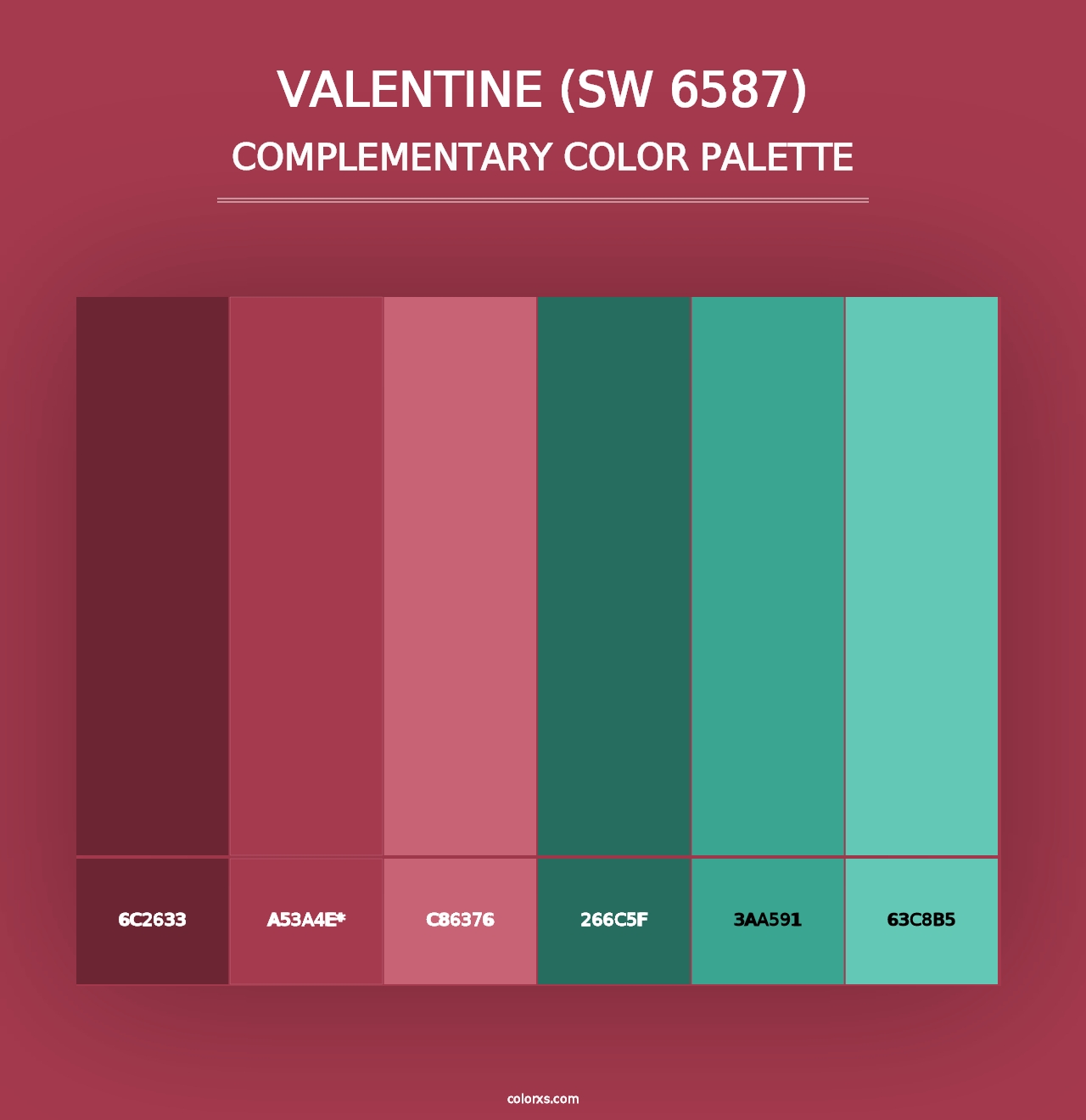 Valentine (SW 6587) - Complementary Color Palette