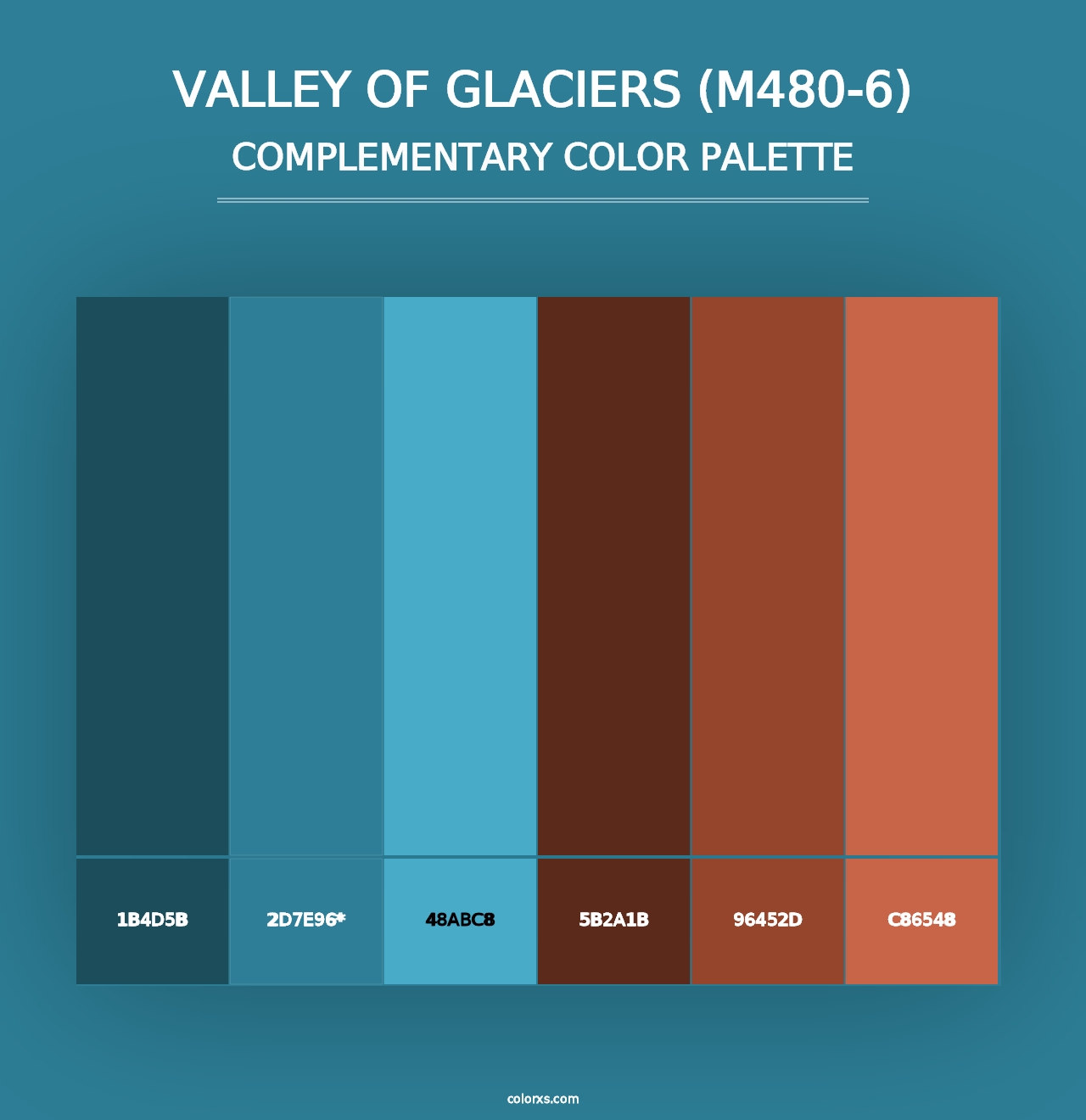 Valley Of Glaciers (M480-6) - Complementary Color Palette