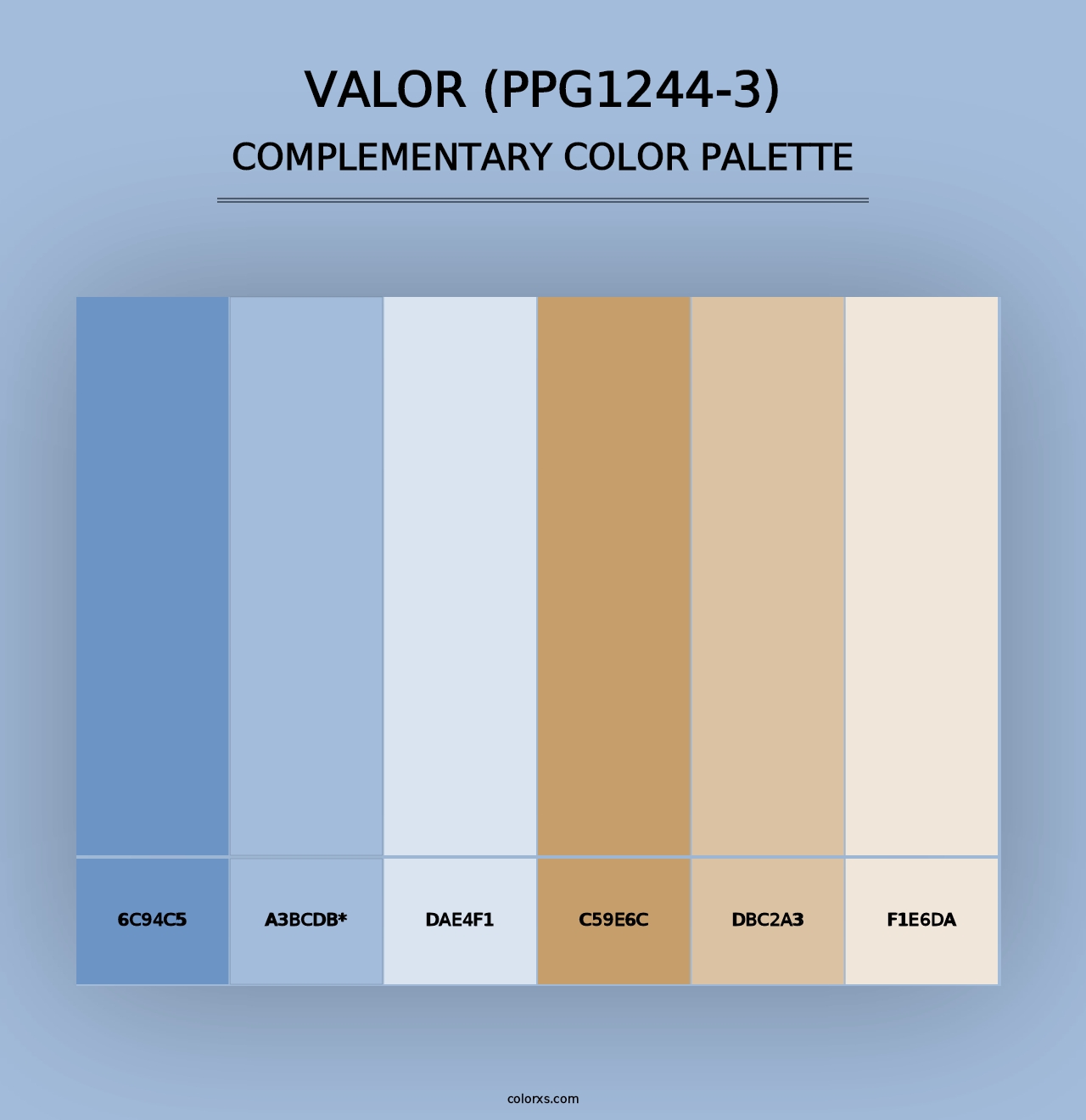 Valor (PPG1244-3) - Complementary Color Palette