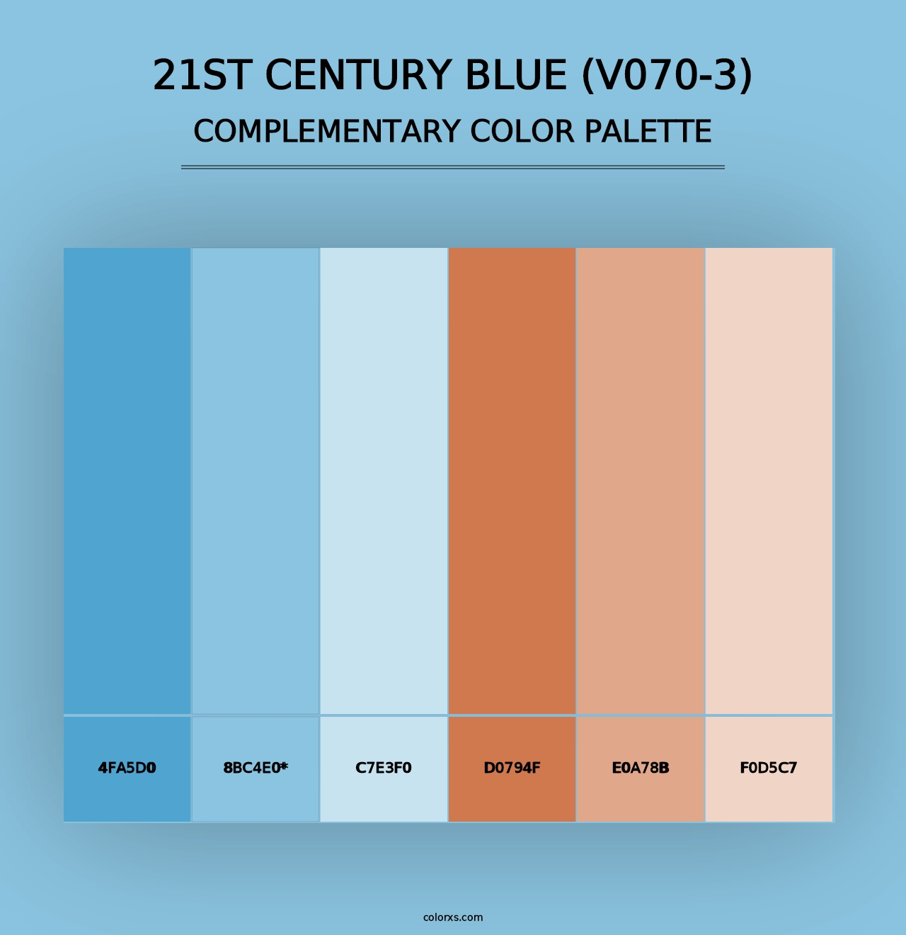 21st Century Blue (V070-3) - Complementary Color Palette