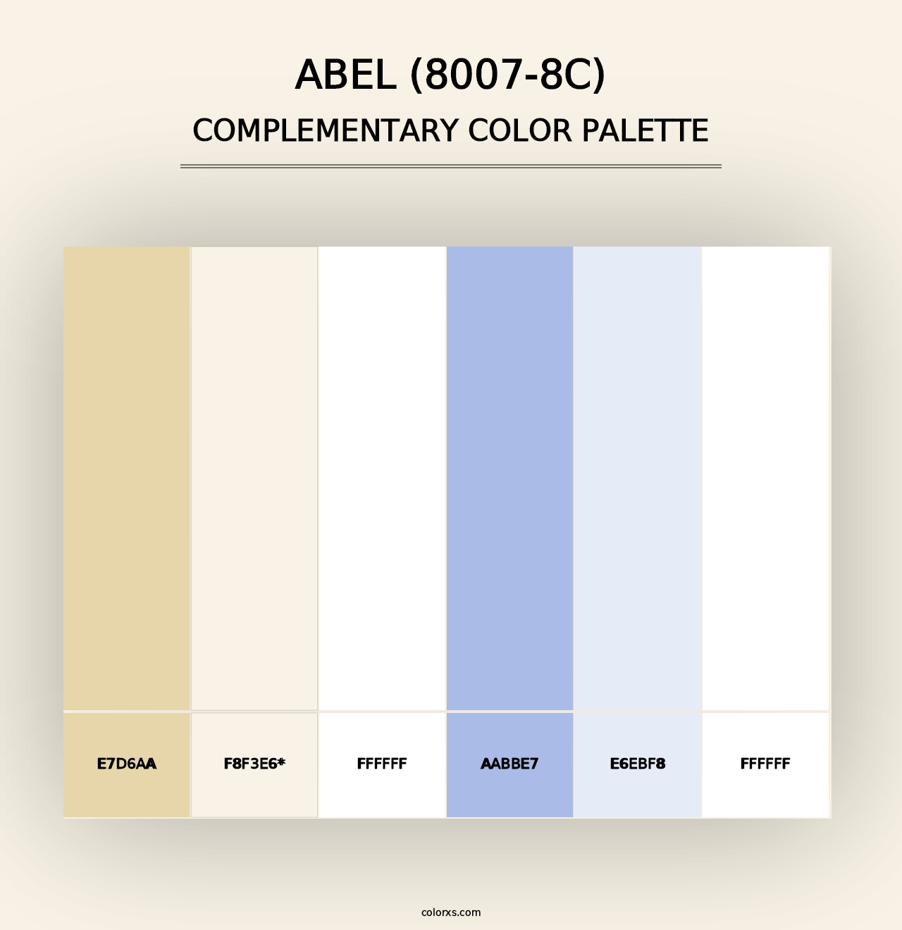 Abel (8007-8C) - Complementary Color Palette