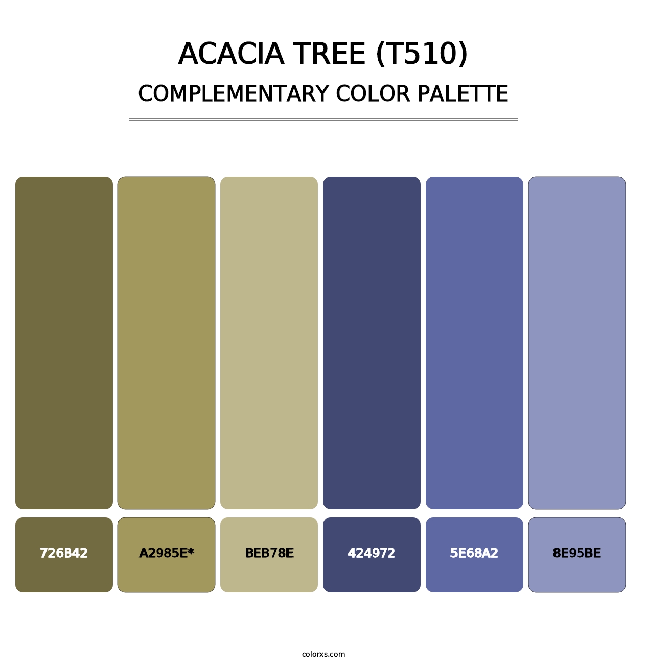 Acacia Tree (T510) - Complementary Color Palette