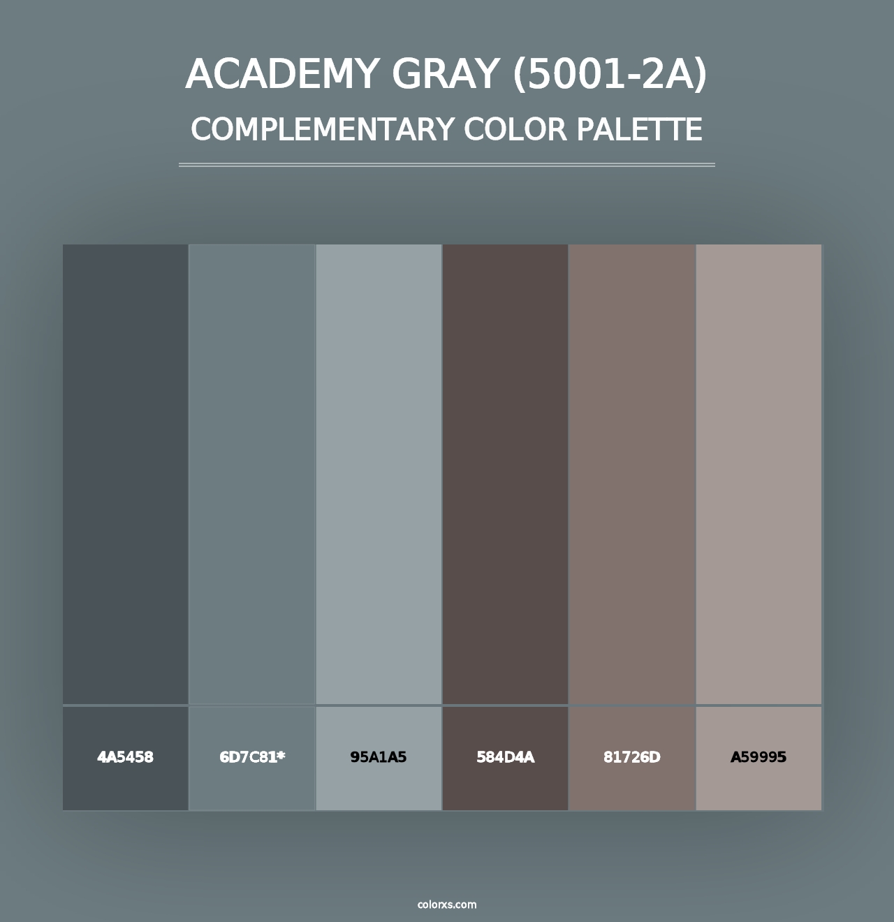 Academy Gray (5001-2A) - Complementary Color Palette