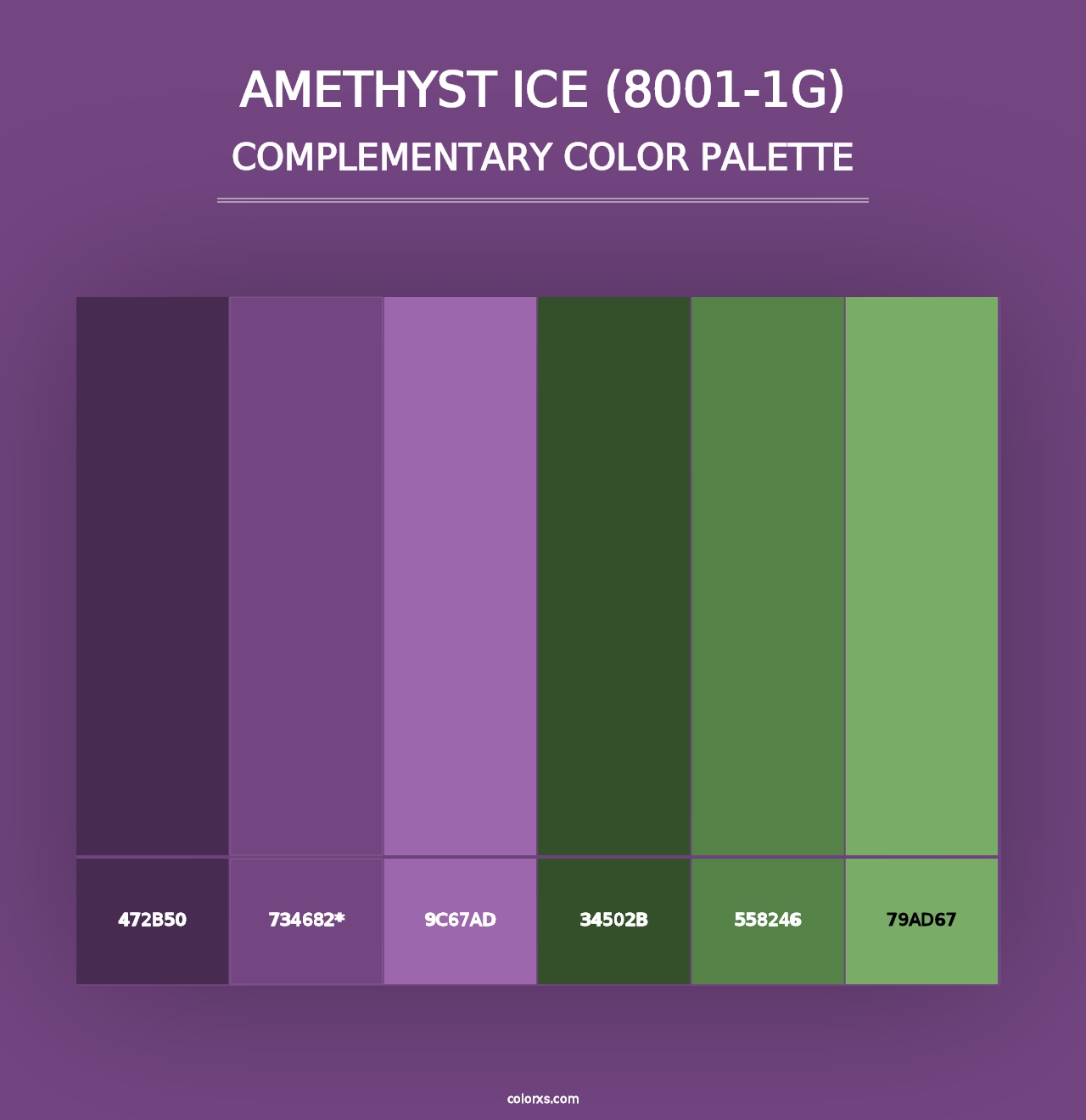 Amethyst Ice (8001-1G) - Complementary Color Palette