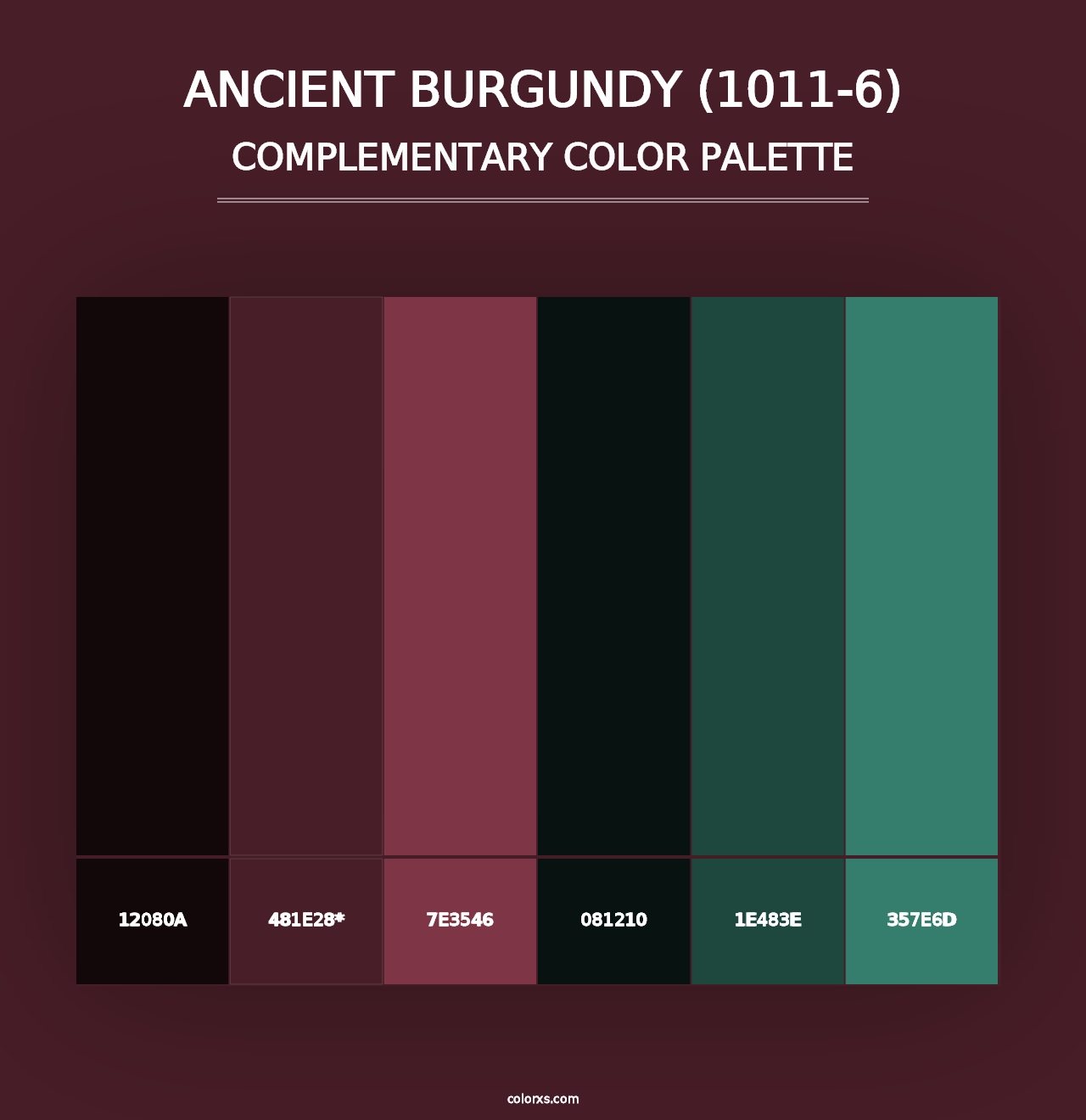 Ancient Burgundy (1011-6) - Complementary Color Palette