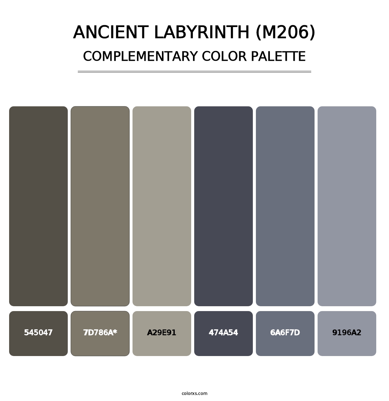 Ancient Labyrinth (M206) - Complementary Color Palette