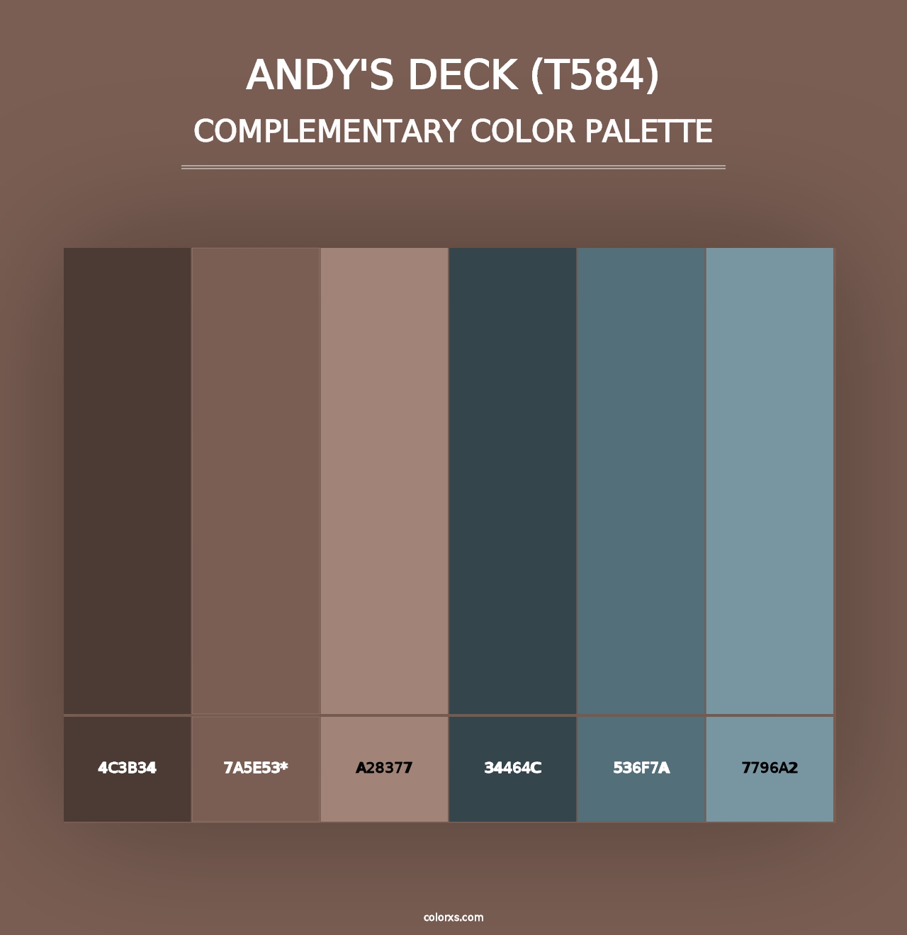 Andy's Deck (T584) - Complementary Color Palette