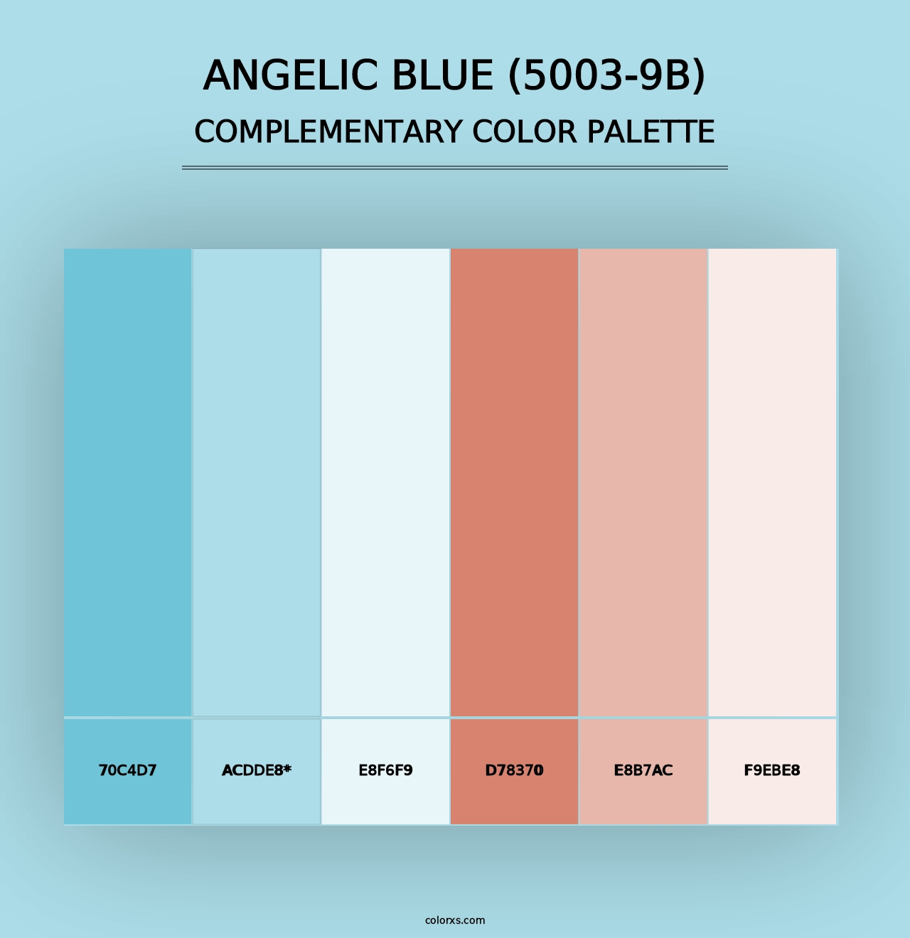 Angelic Blue (5003-9B) - Complementary Color Palette