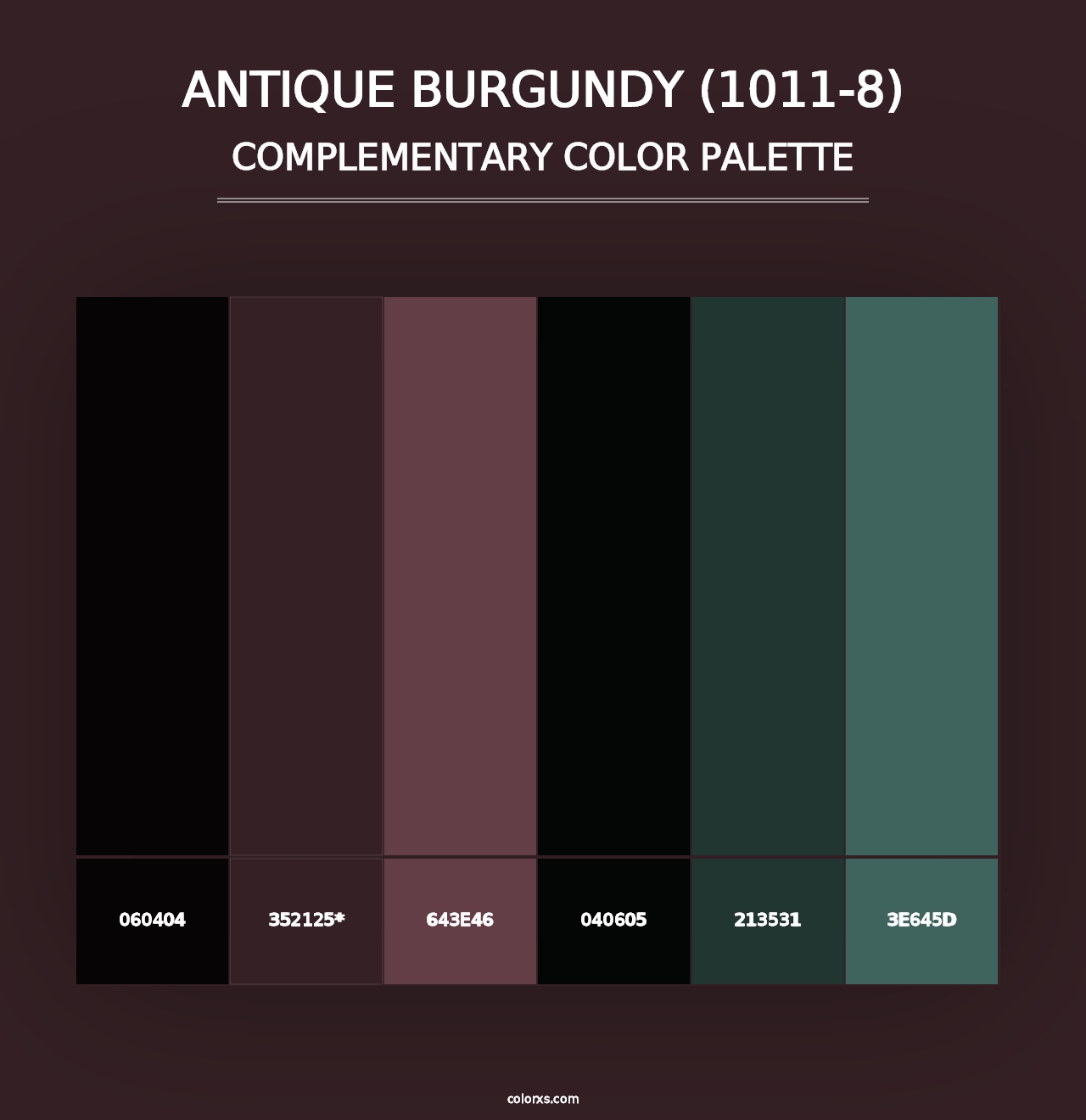 Antique Burgundy (1011-8) - Complementary Color Palette