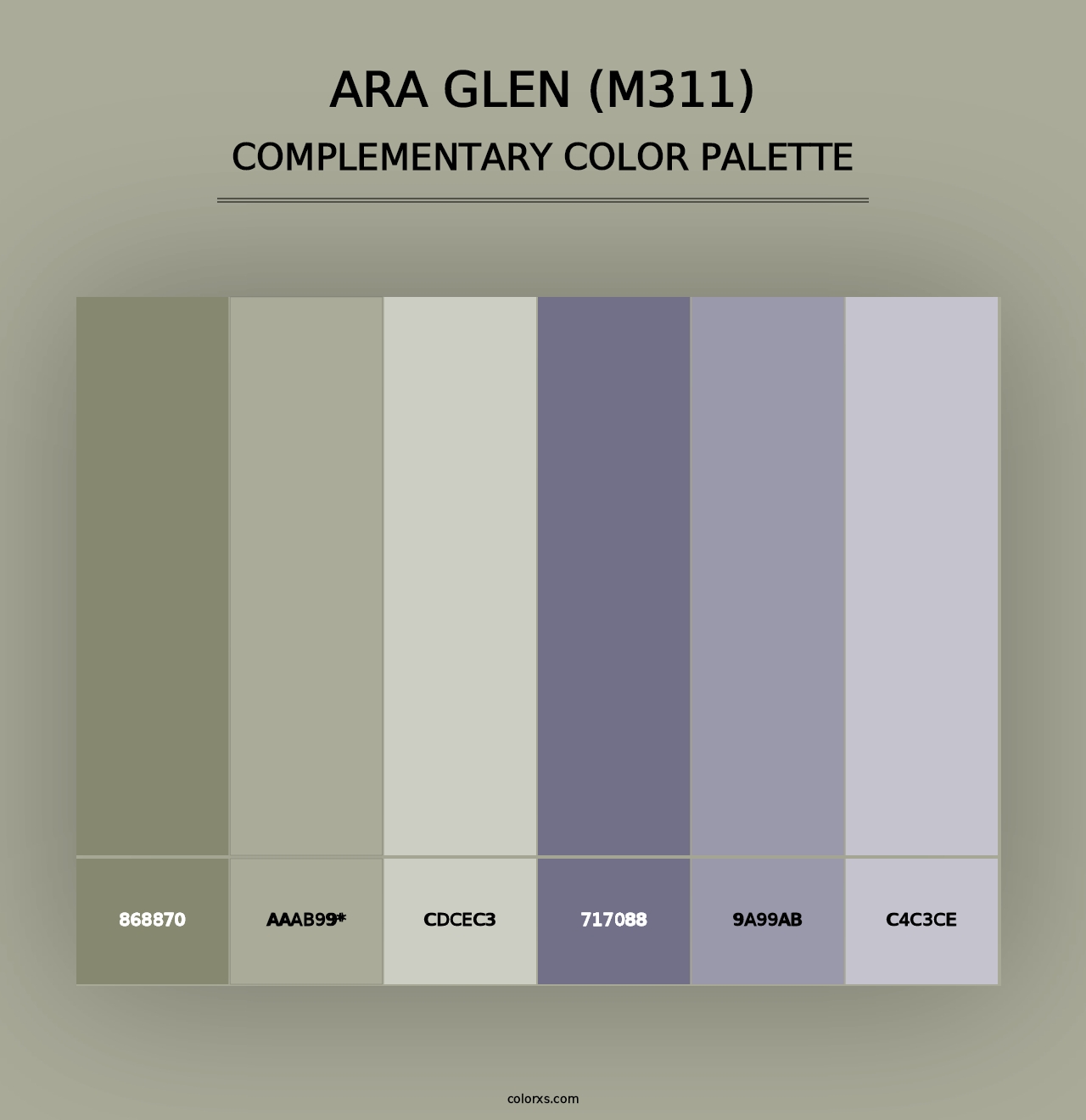 Ara Glen (M311) - Complementary Color Palette