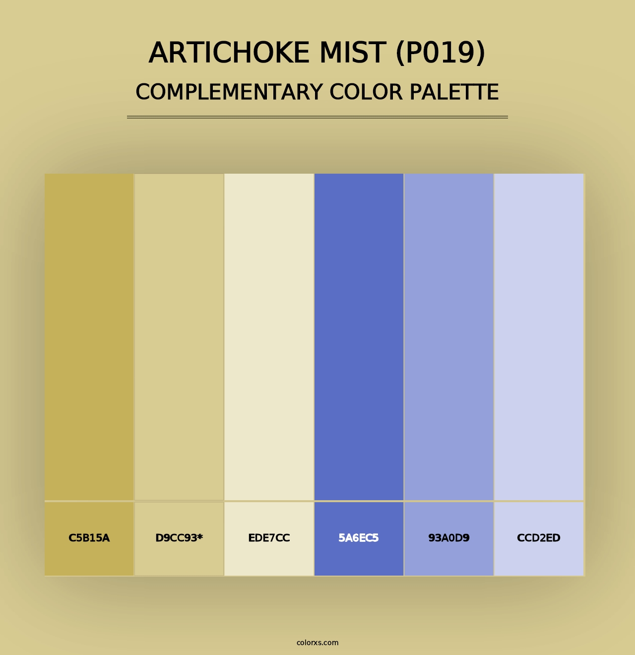 Artichoke Mist (P019) - Complementary Color Palette