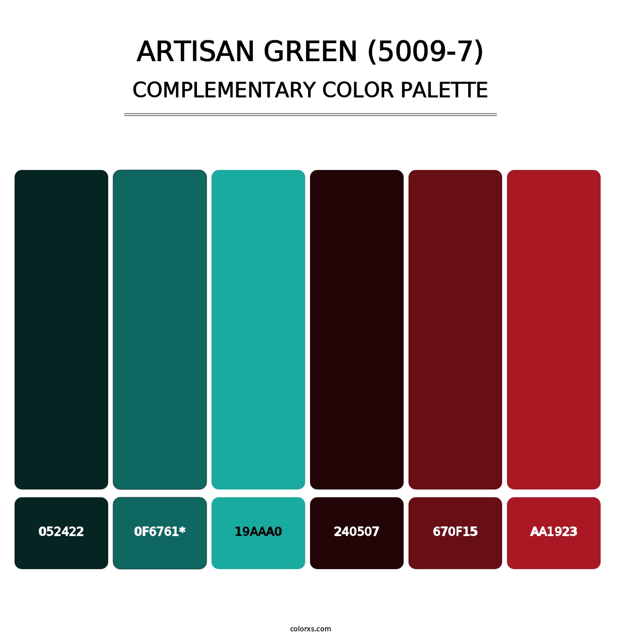 Artisan Green (5009-7) - Complementary Color Palette