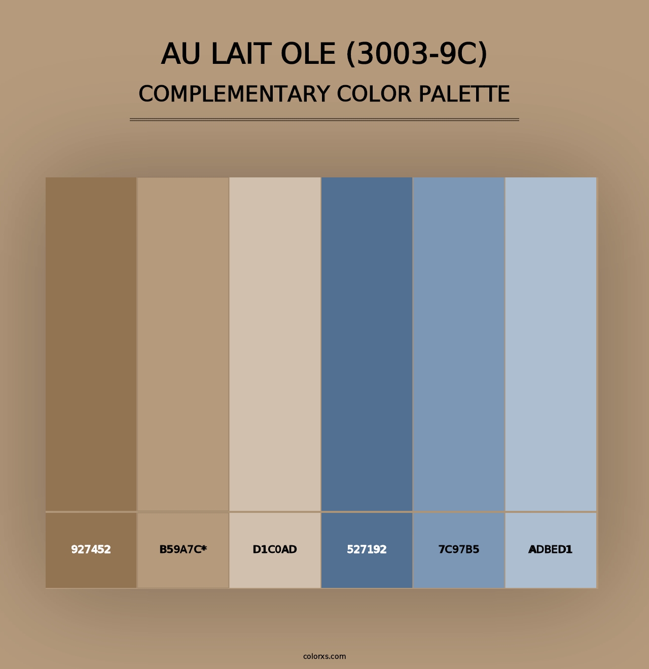 Au Lait Ole (3003-9C) - Complementary Color Palette