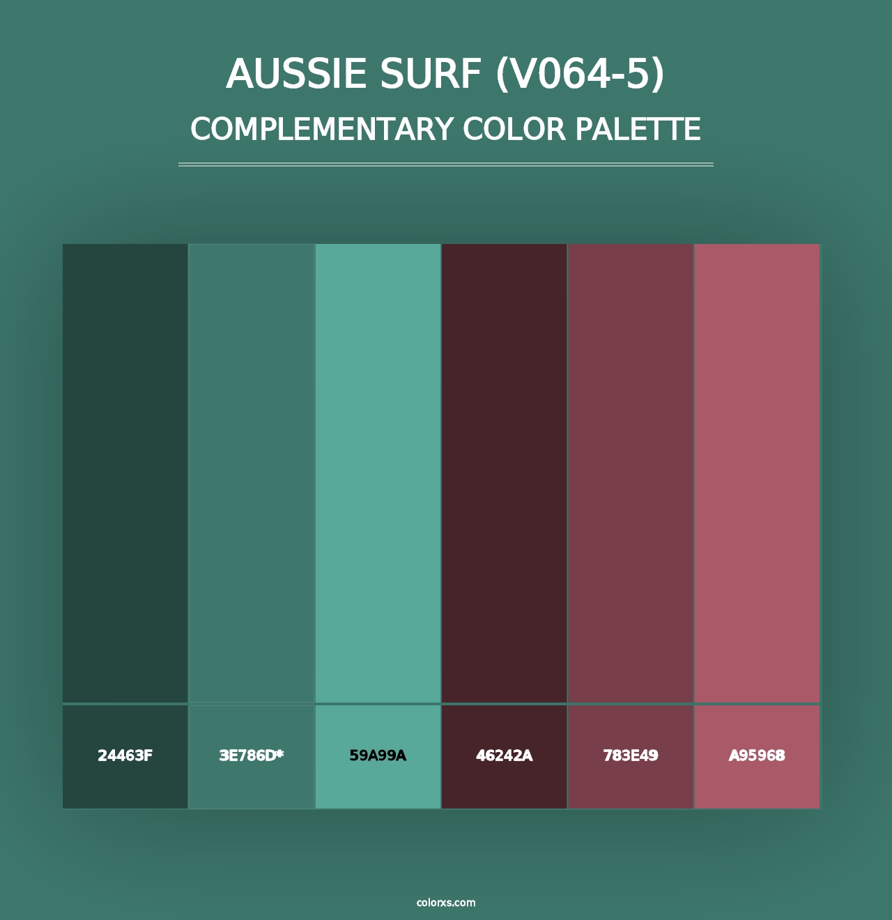 Aussie Surf (V064-5) - Complementary Color Palette