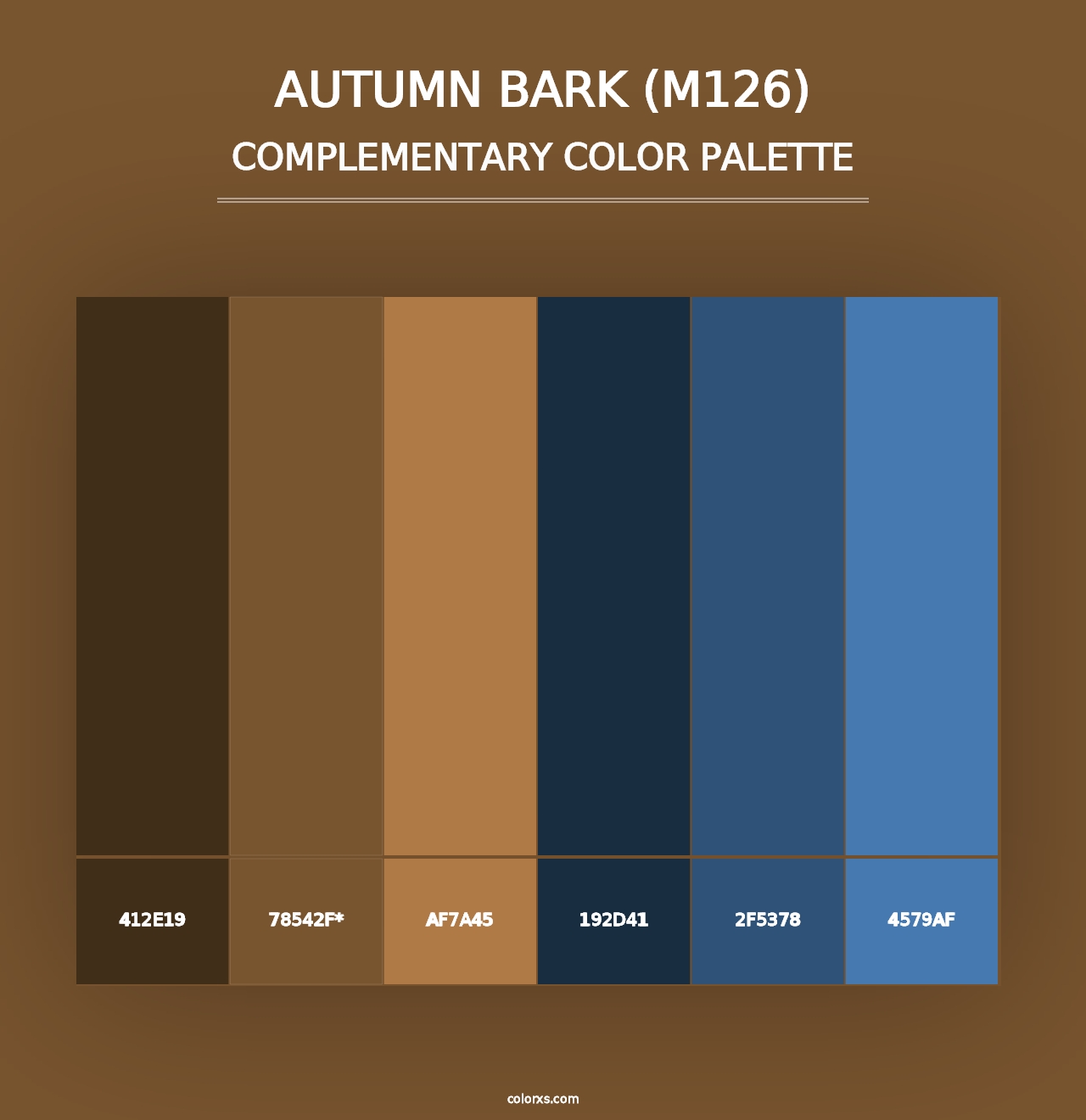 Autumn Bark (M126) - Complementary Color Palette