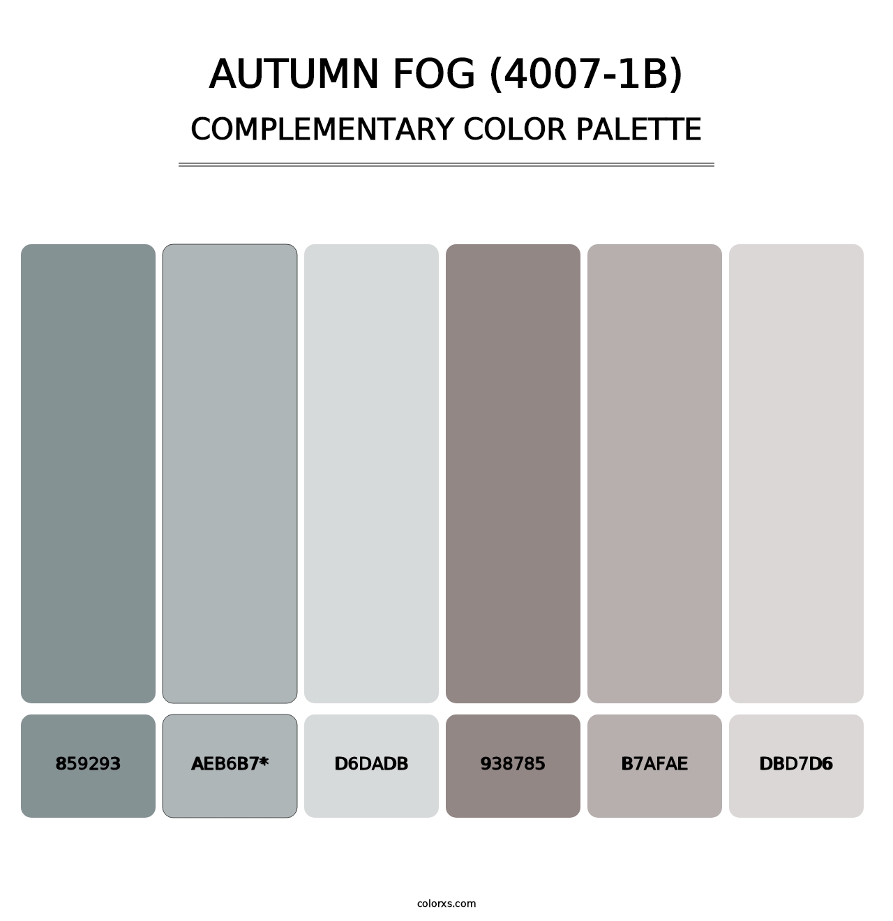 Autumn Fog (4007-1B) - Complementary Color Palette