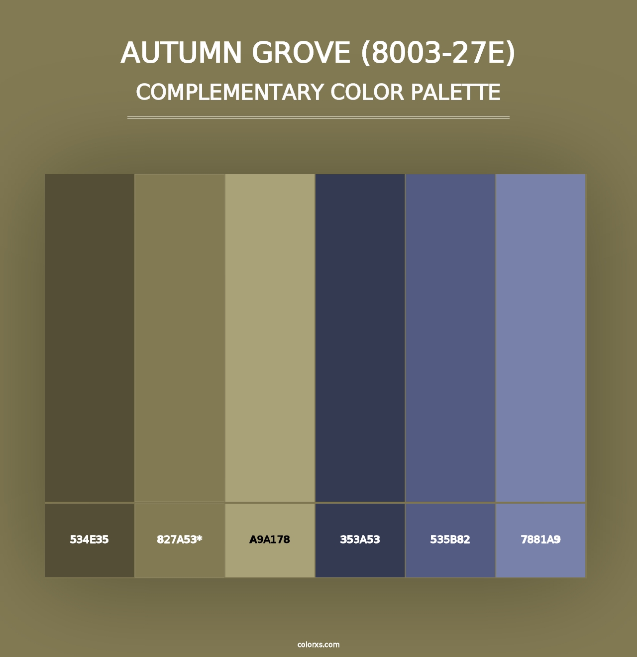 Autumn Grove (8003-27E) - Complementary Color Palette