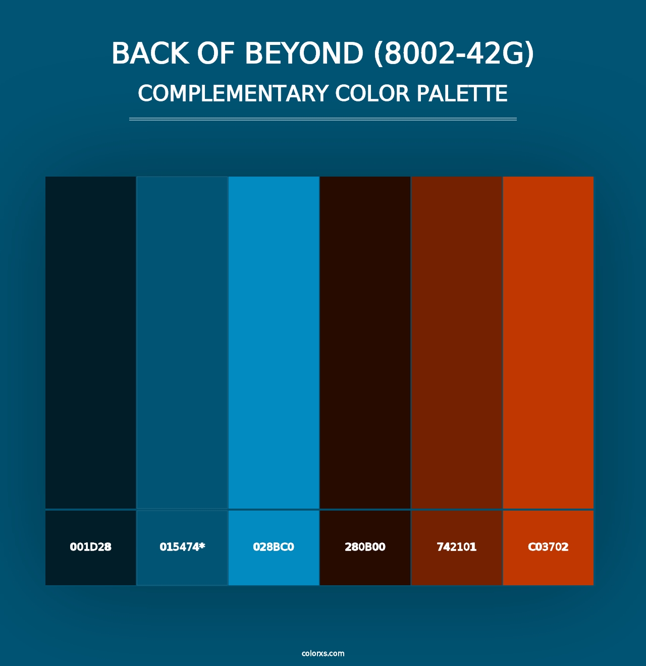 Back of Beyond (8002-42G) - Complementary Color Palette