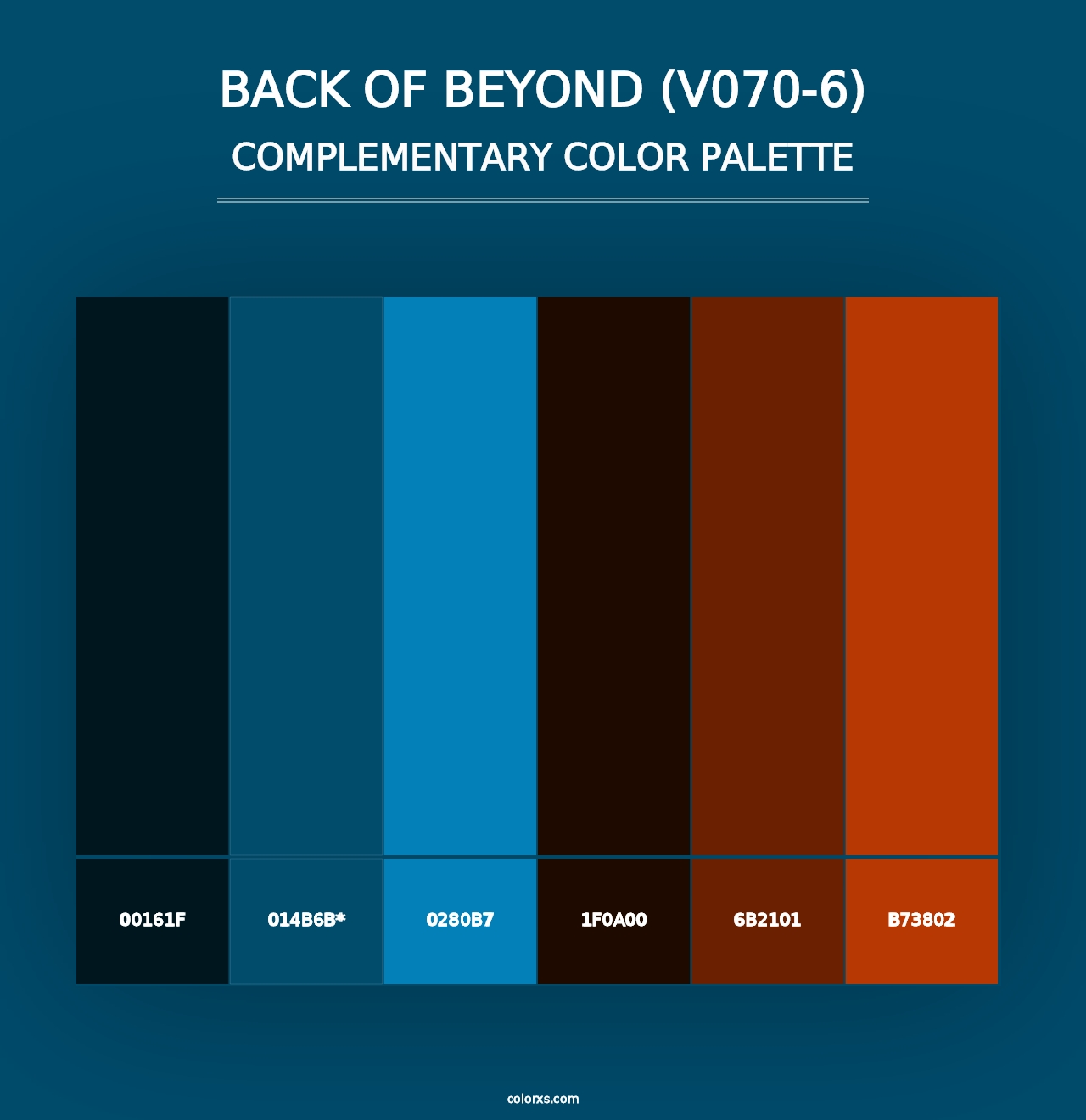 Back of Beyond (V070-6) - Complementary Color Palette