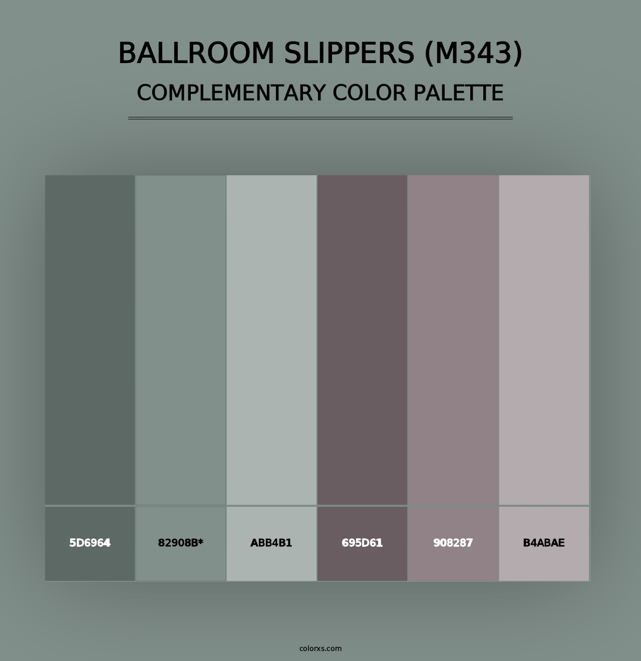 Ballroom Slippers (M343) - Complementary Color Palette