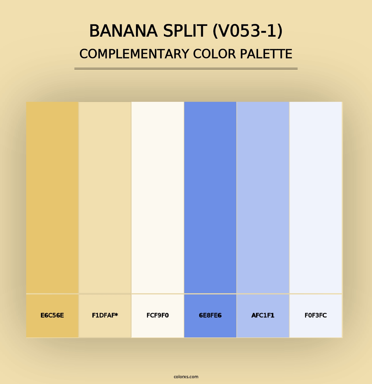 Banana Split (V053-1) - Complementary Color Palette