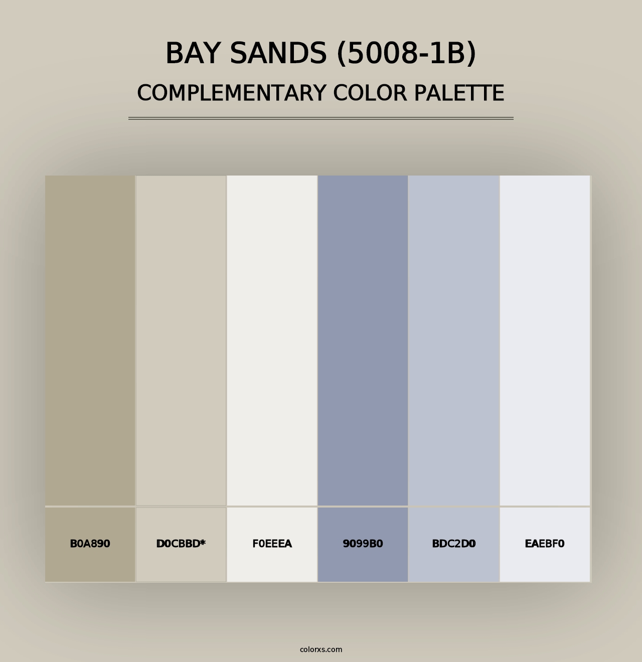 Bay Sands (5008-1B) - Complementary Color Palette