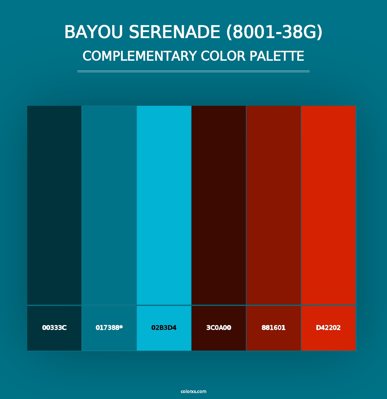 Bayou Serenade (8001-38G) - Complementary Color Palette